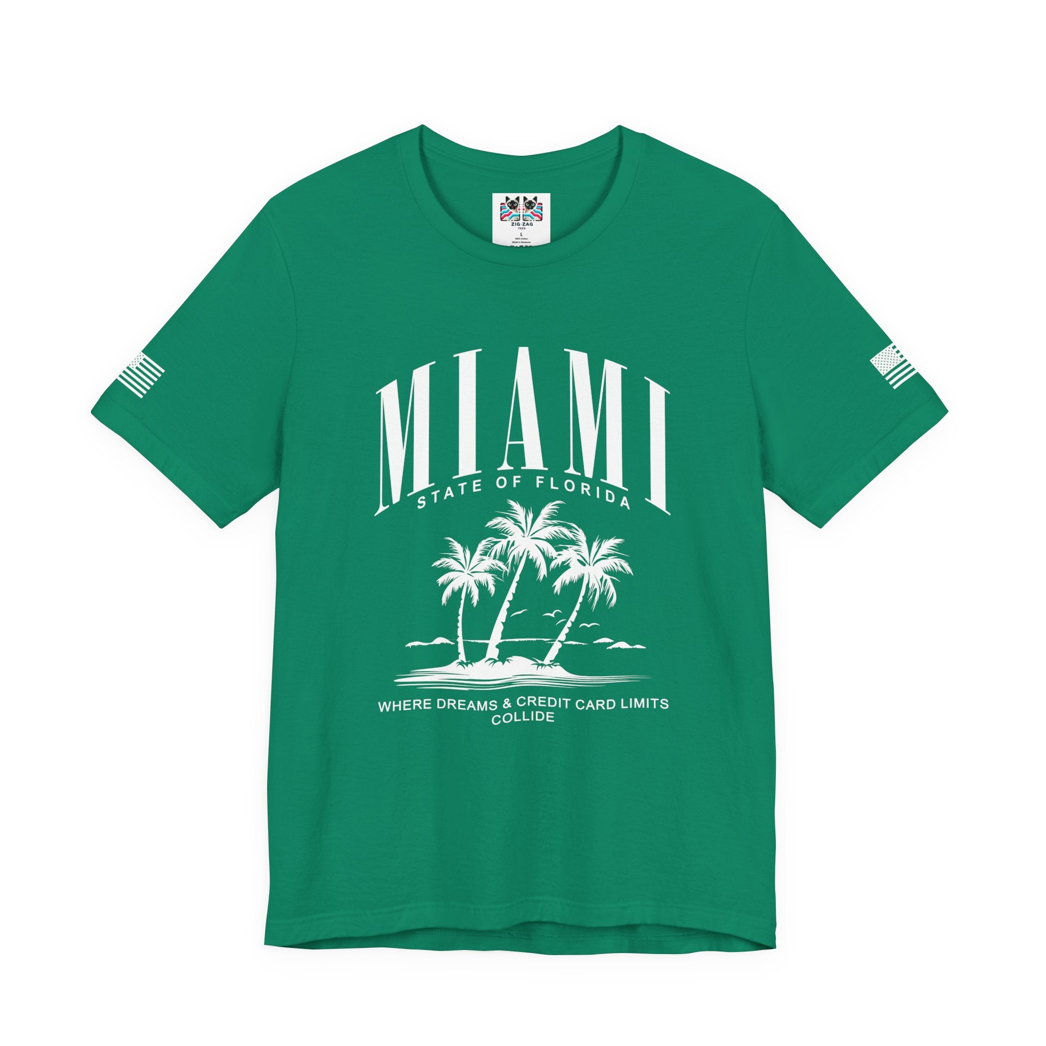 Miami State of Florida Funny T-Shirt – Where Dreams and Credit Card Limits Collide Tee