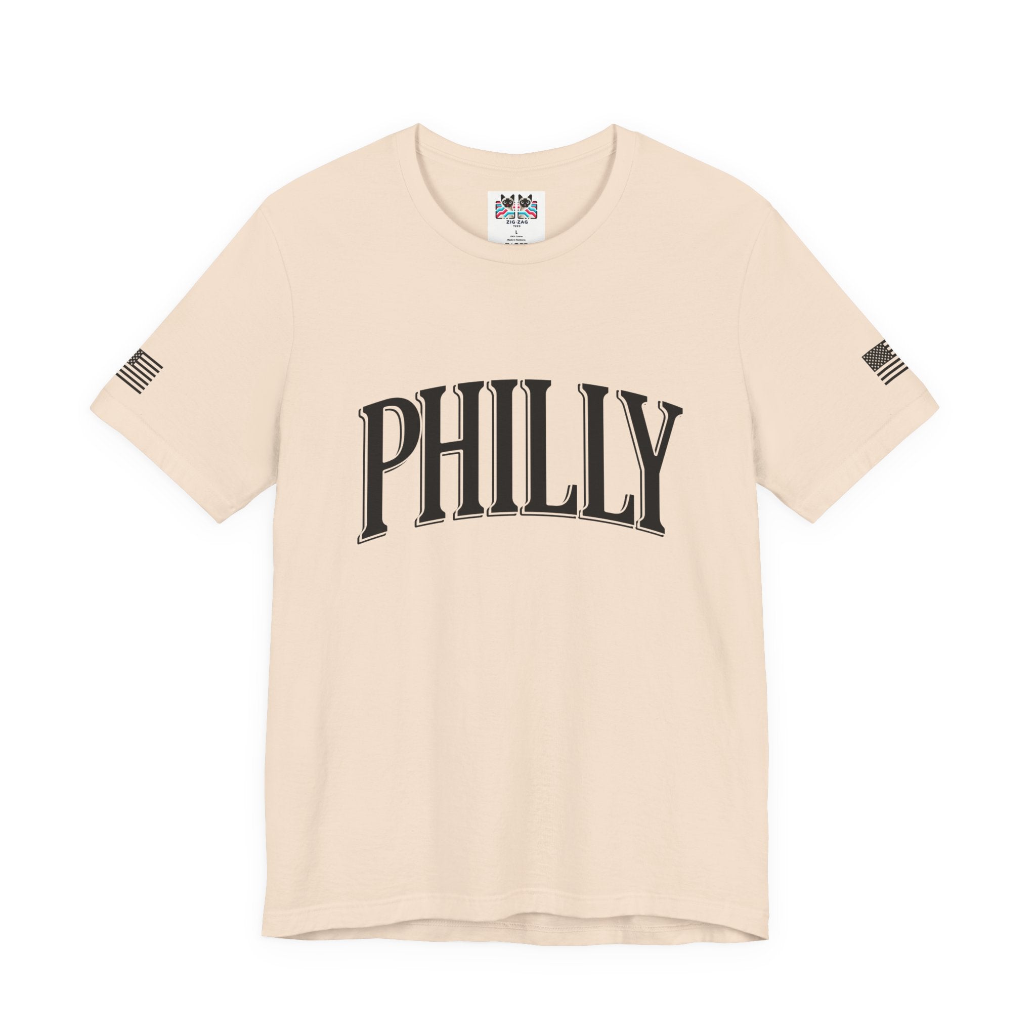 Philly T-Shirt – Bold Arched Classic Black Typography Graphic Tee