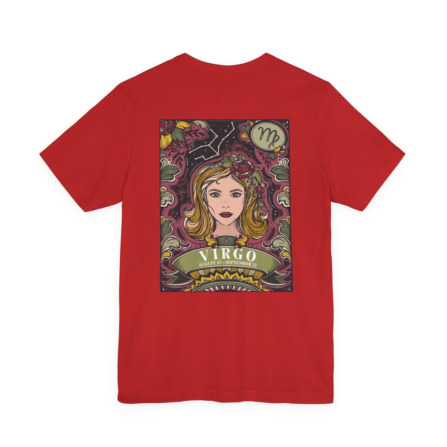 Virgo Constellation & Floral Zodiac T-Shirt – August 23 to September 22