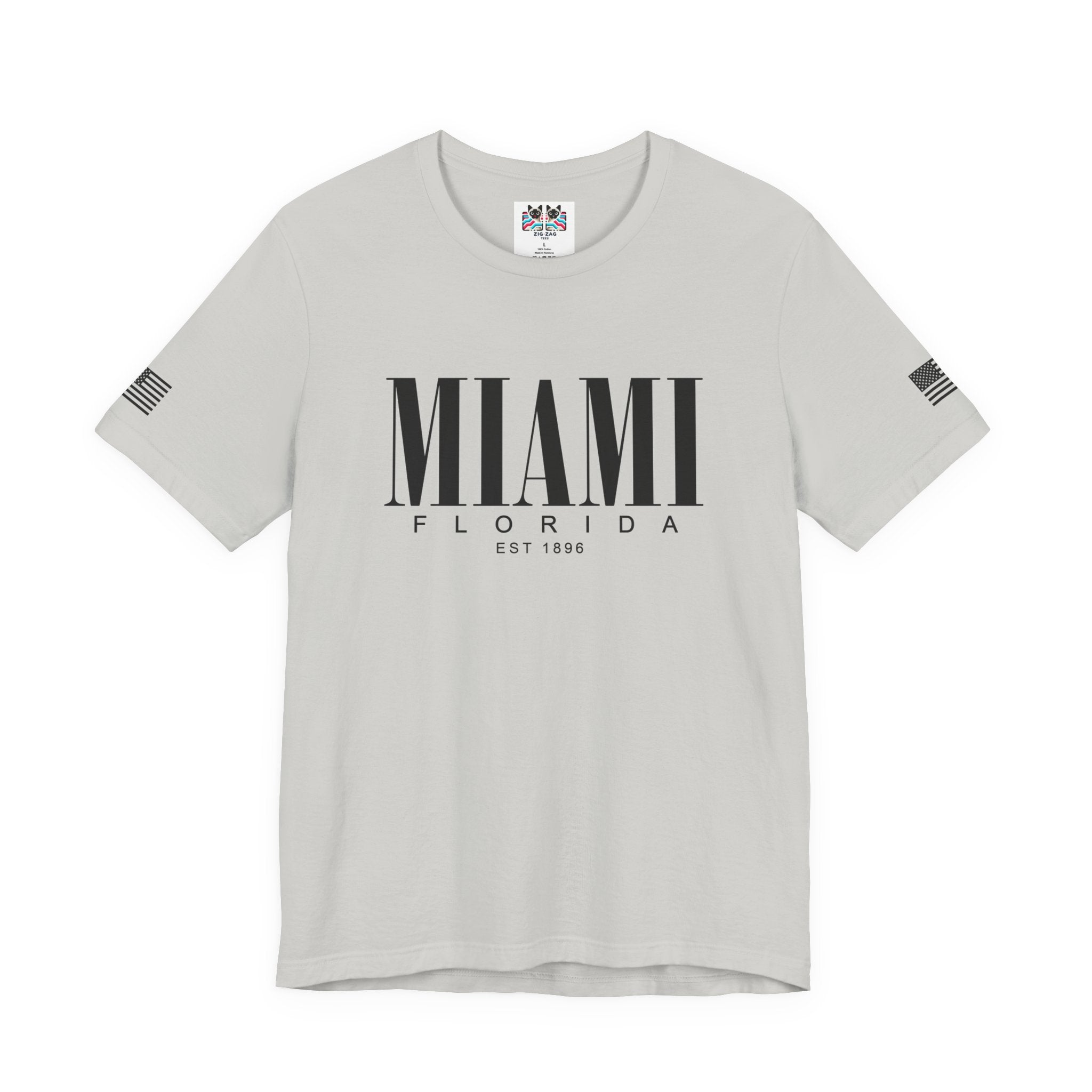 Miami Florida EST 1896 T-Shirt – Luxury Minimal Clean Typography Tee