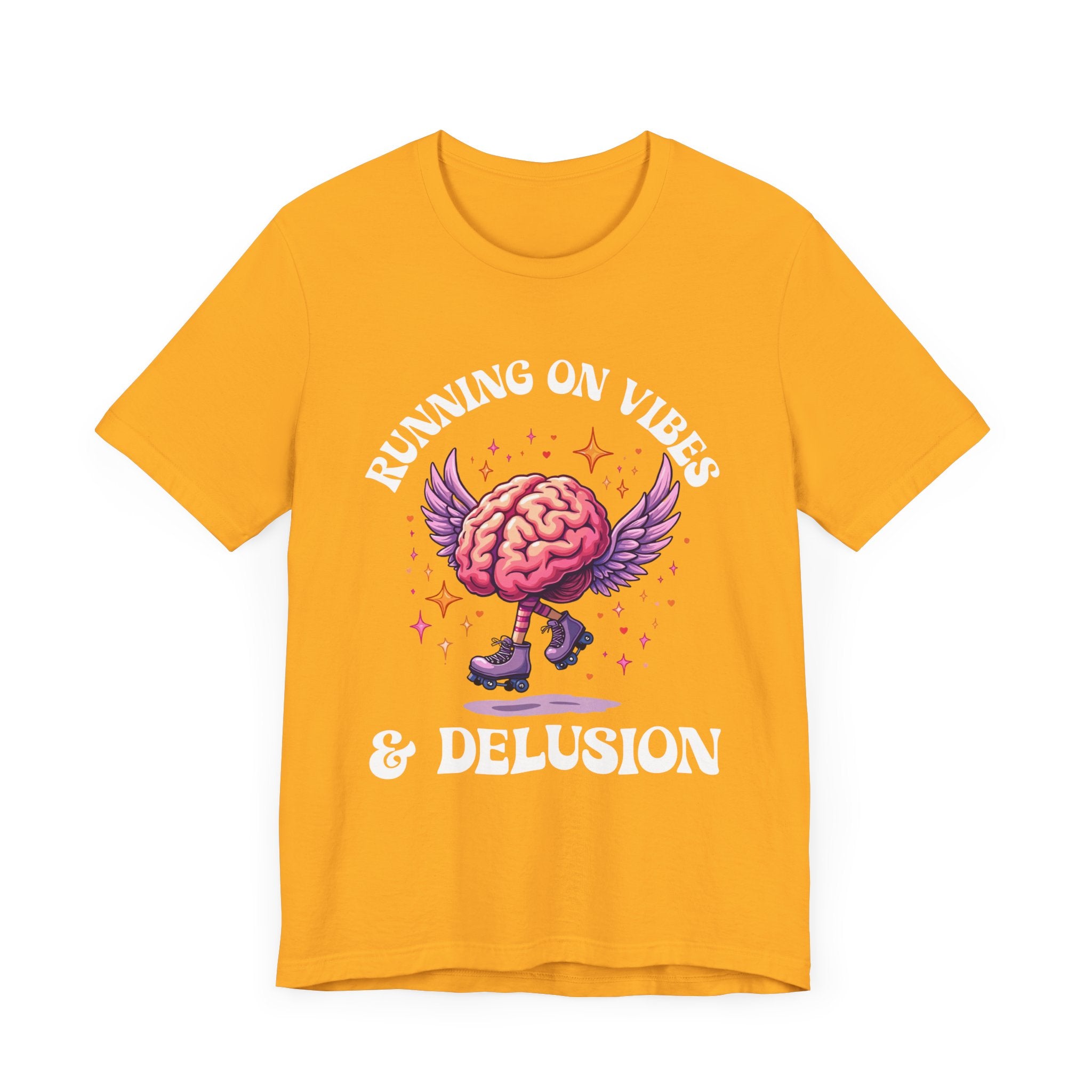 Running on Vibes and Delusion – Navigates the World with a mix of Optimism and Daydreams T-Shirt