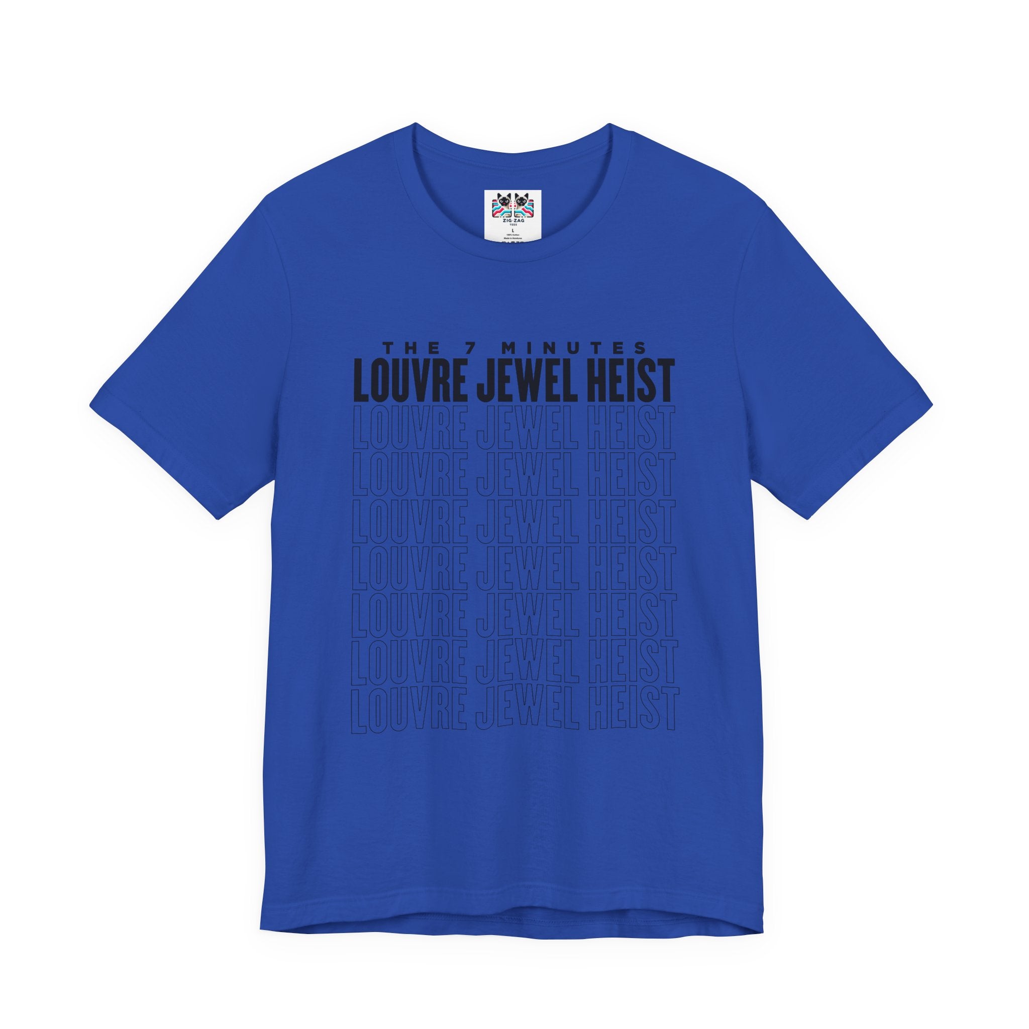 The 7 Minutes Louvre Jewel Heist – Napoleon’s Paris Getaway Tee [Black Text]