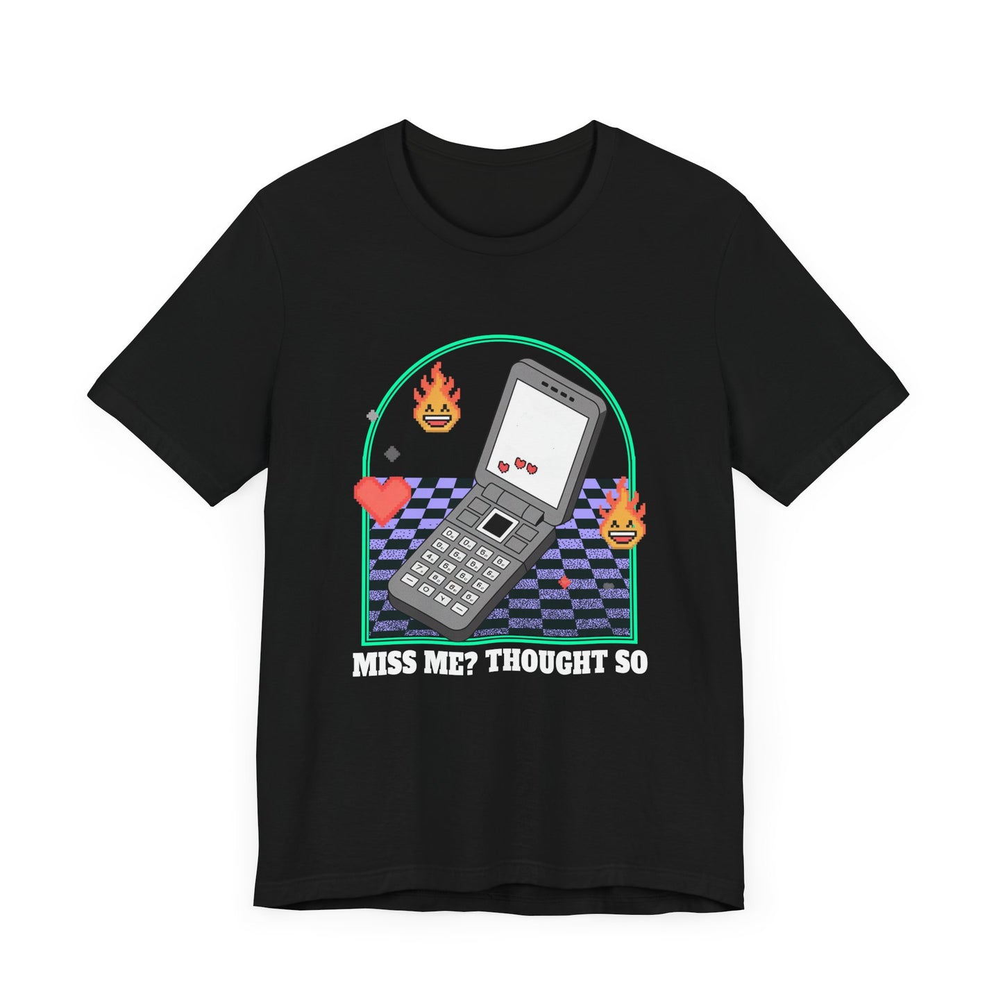 Miss Me? Thought So | Flip Phone & Playful Icons T-Shirt