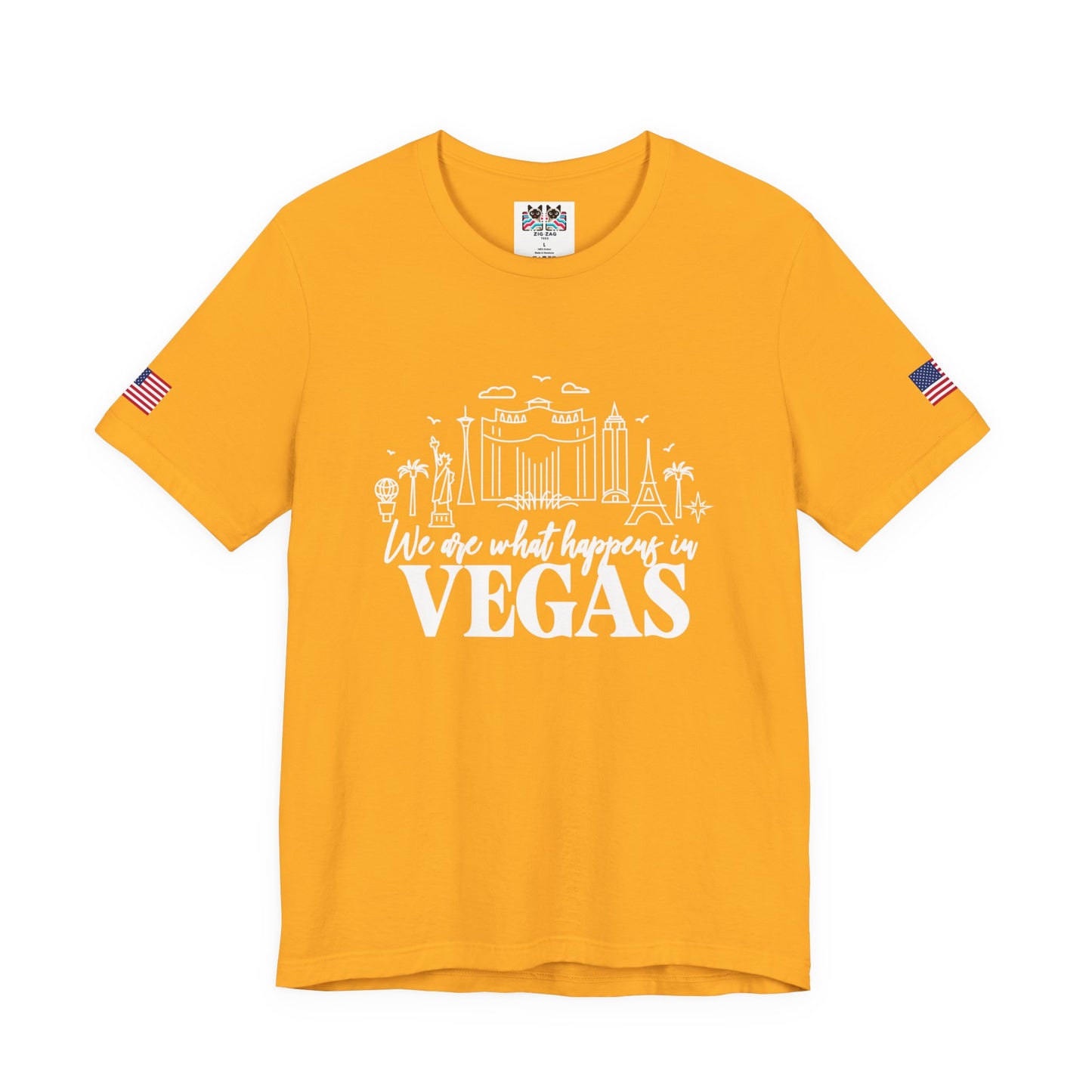 We Are What Happens in Vegas T-Shirt - Group Trip Friends Party Nevada Design