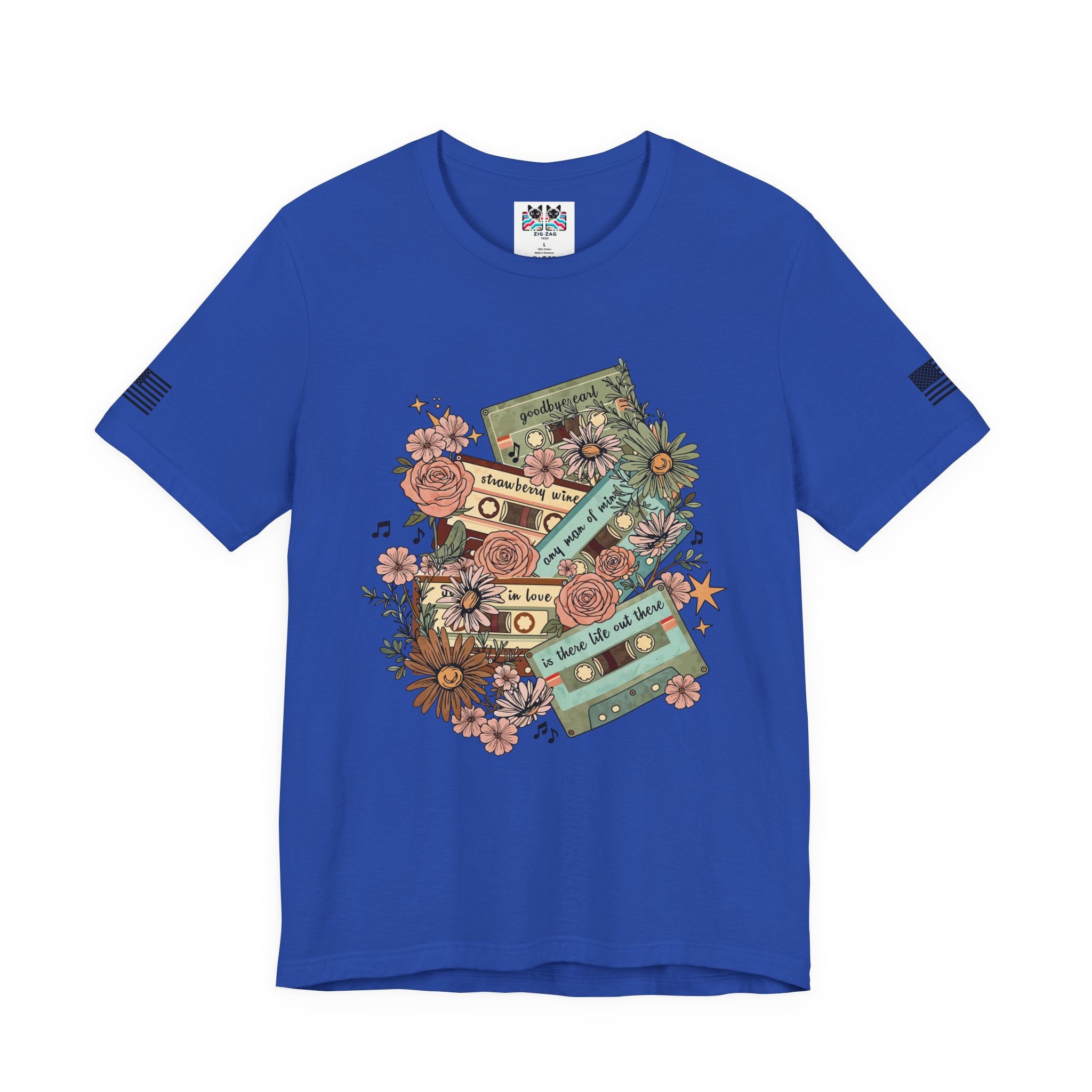 Country Music Cassette Tapes T-Shirt – Retro Floral Classic Country Songs Graphic Tee