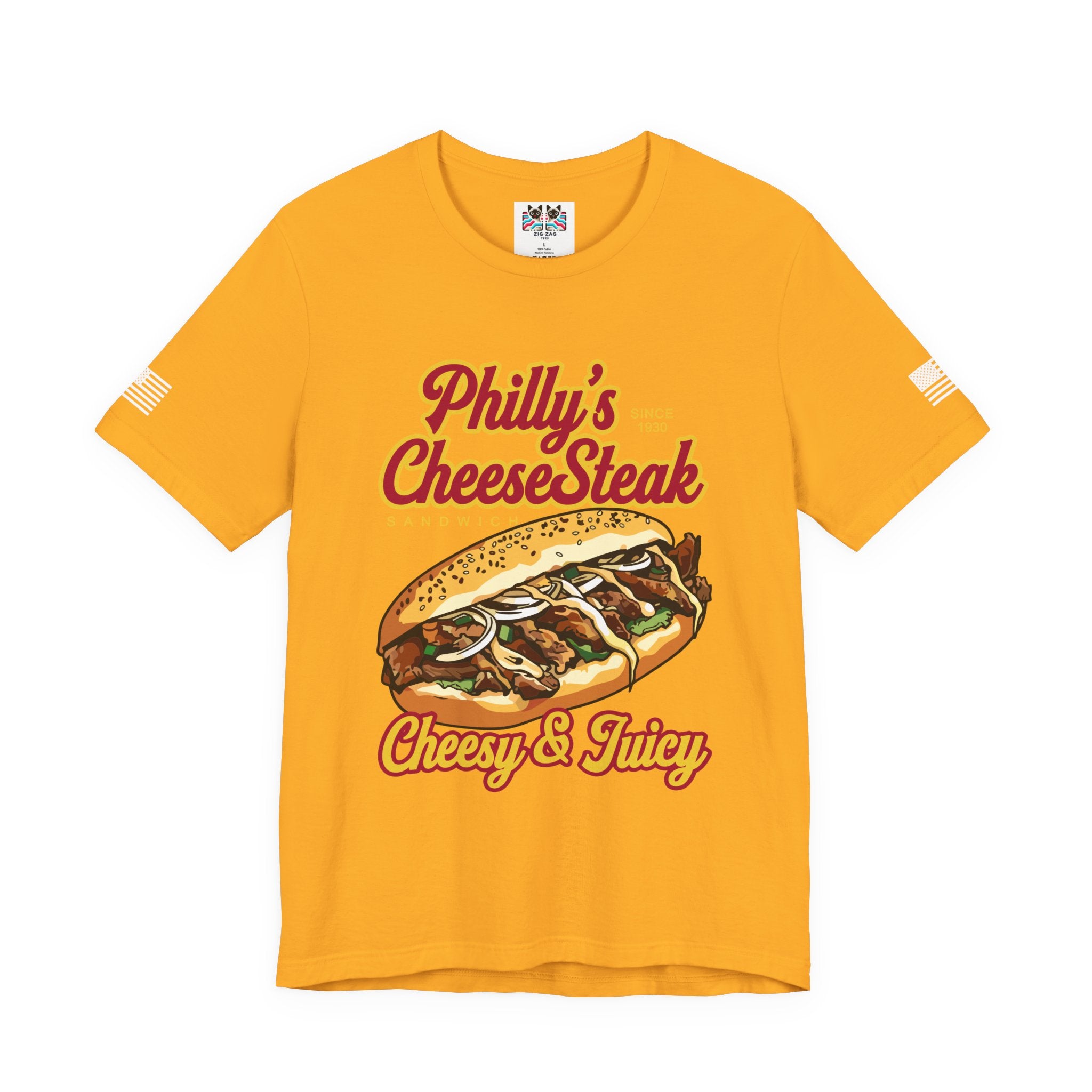 Philly's Cheesesteak T-Shirt – Since 1930 Cheesy & Juicy Sandwich Graphic Tee