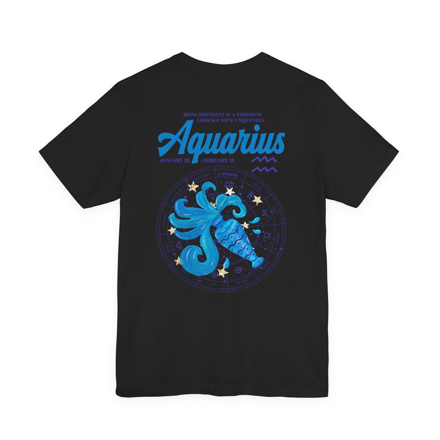 Aquarius Zodiac T-Shirt – Embrace Your Uniqueness Zodiac Wheel