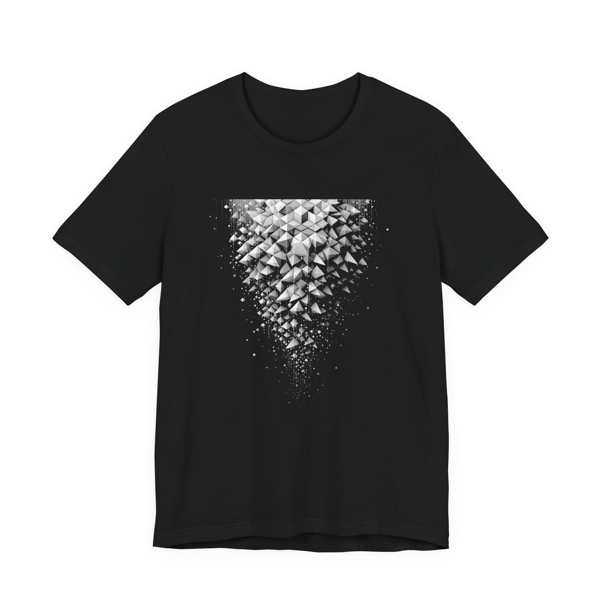 Hexagonal Flow – Falling Hexagon Pattern Graphic T-Shirt