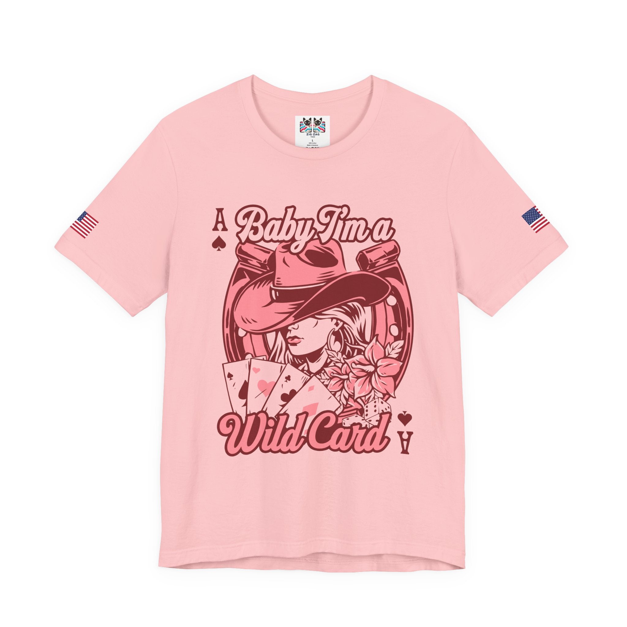 Baby I'm a Wild Card T-Shirt – Western Cowgirl Ace Playing Card Casino Tee