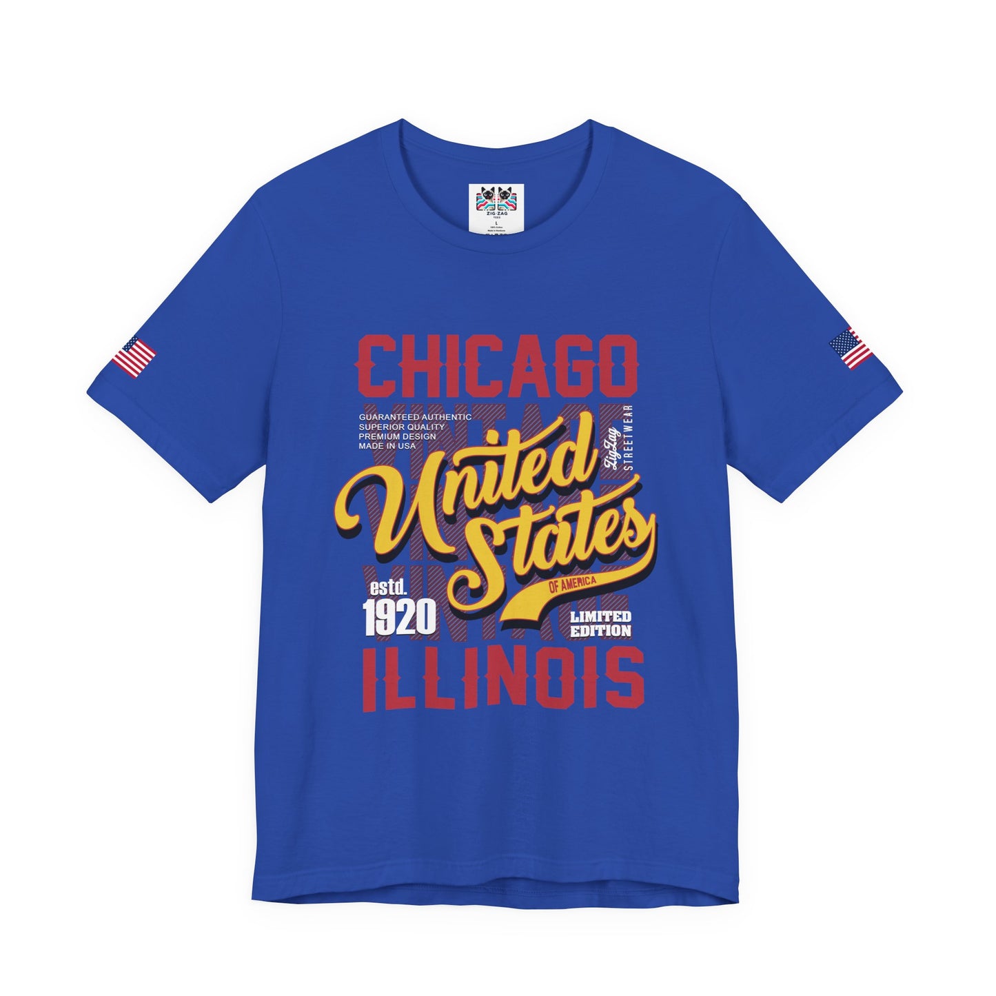 Chicago United States Illinois T-Shirt - Limited Edition 1920 Vintage Streetwear