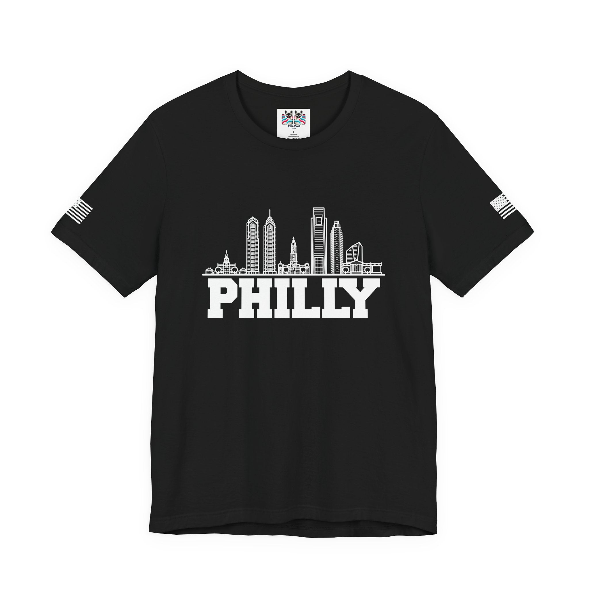 Philly T-Shirt – Philadelphia Skyline Line Art Graphic Tee