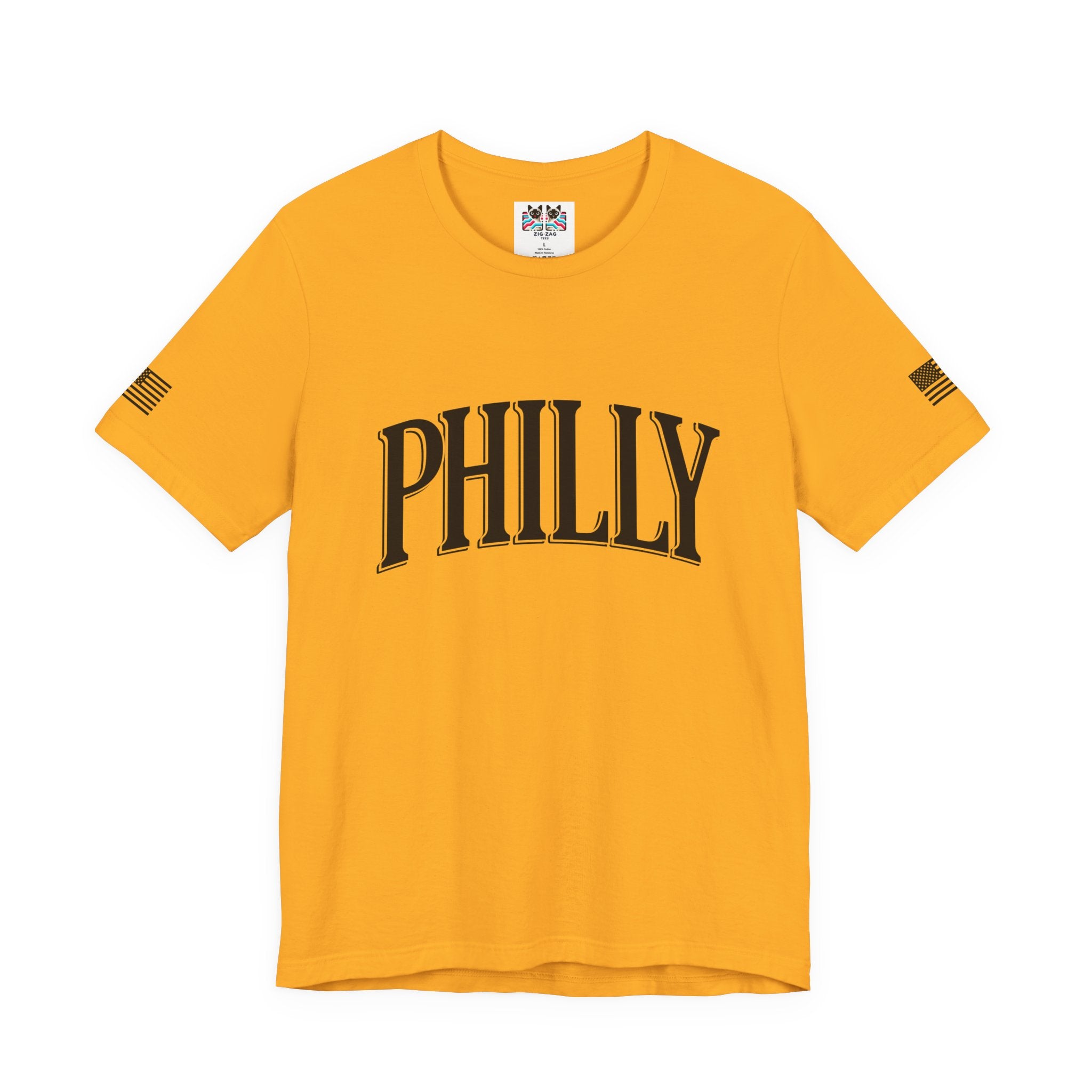 Philly T-Shirt – Bold Arched Classic Black Typography Graphic Tee