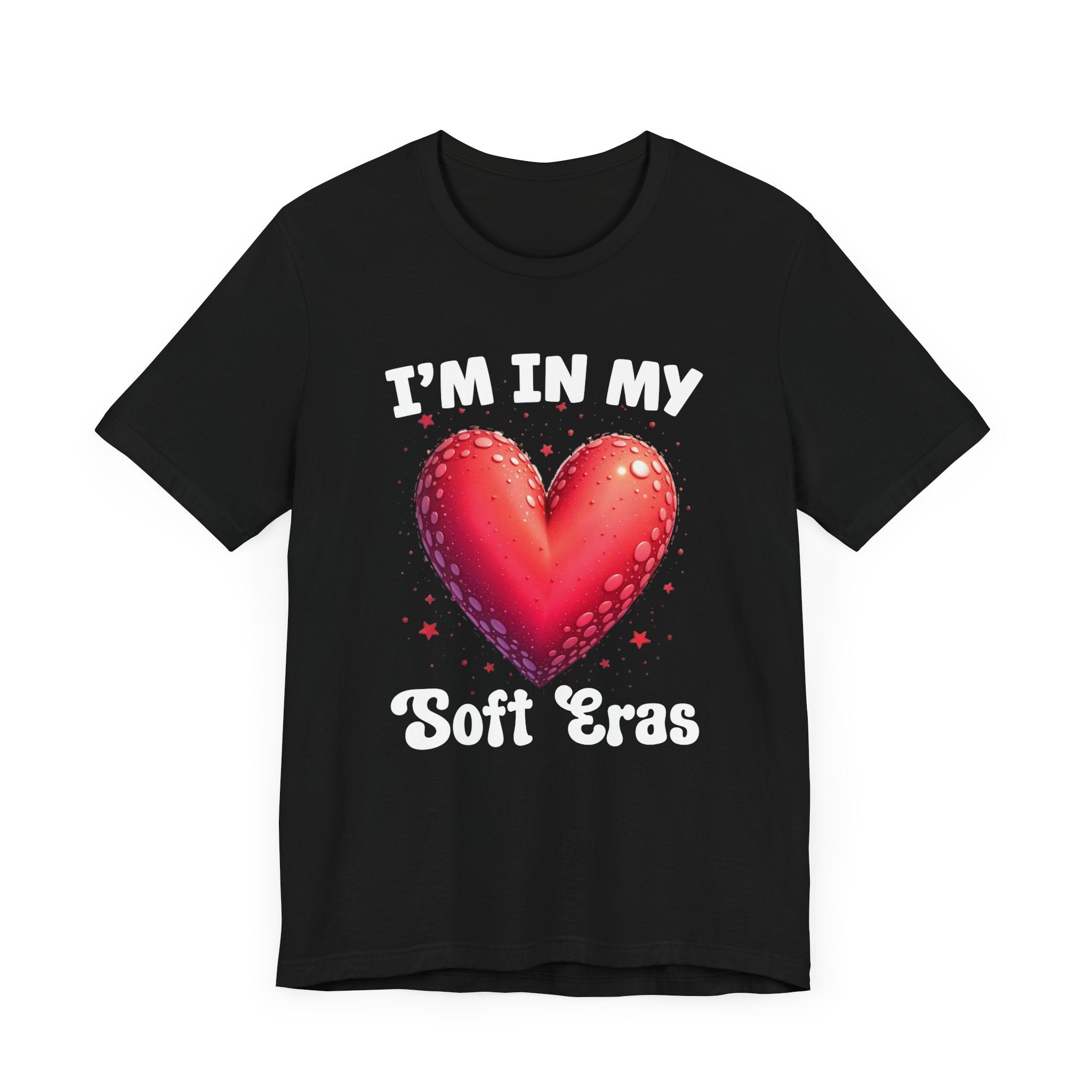 I'm In My Soft Eras – Embossed Red Heart & Star Accents Graphic T-Shirt