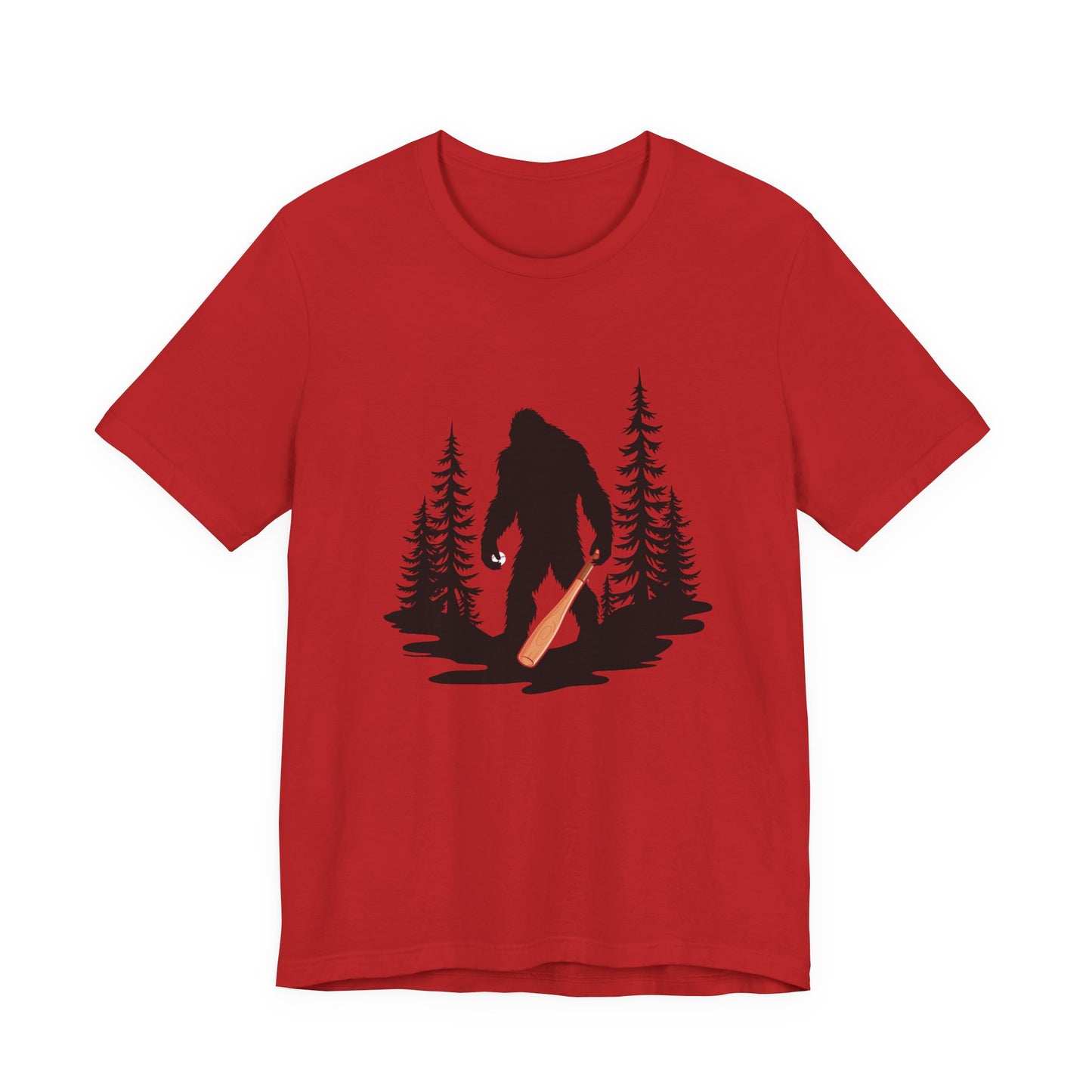 Big Foot Baseball Forest Adventure Tshirt Cryptid Sports Fan Design