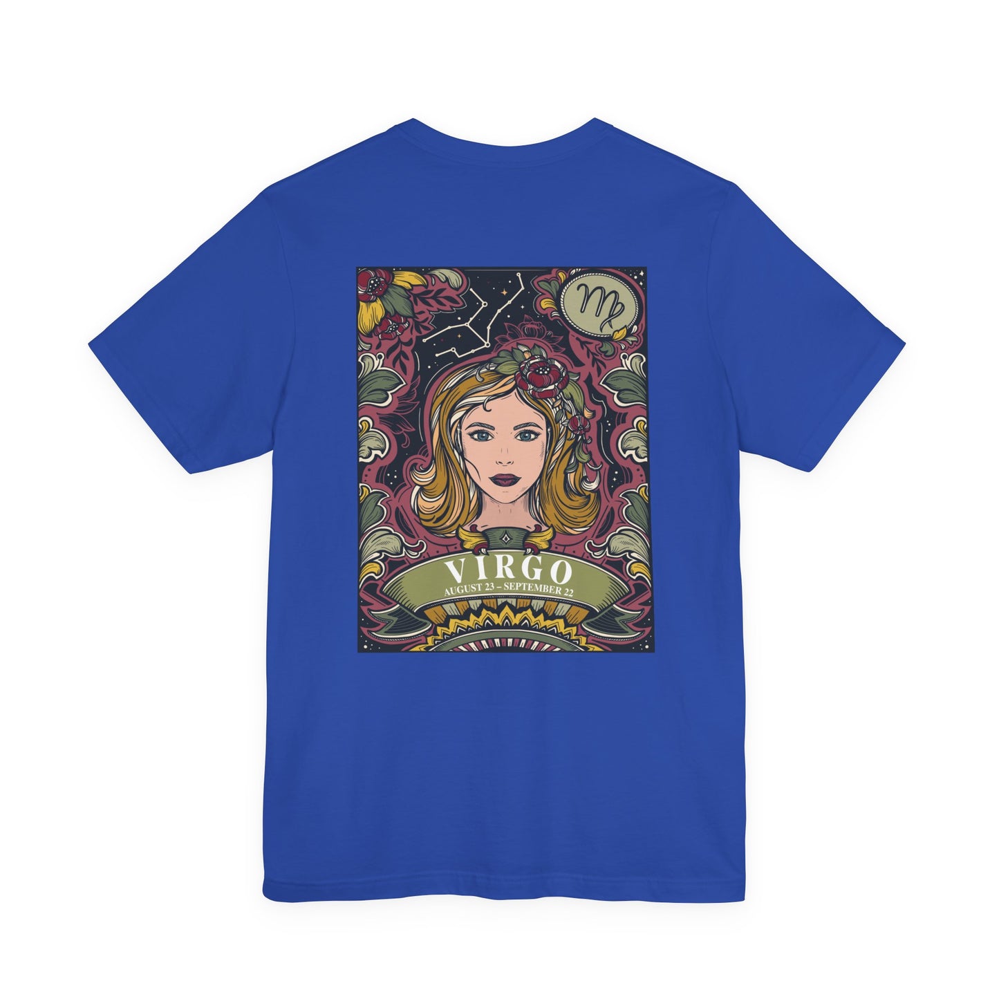 Virgo Constellation & Floral Zodiac T-Shirt – August 23 to September 22