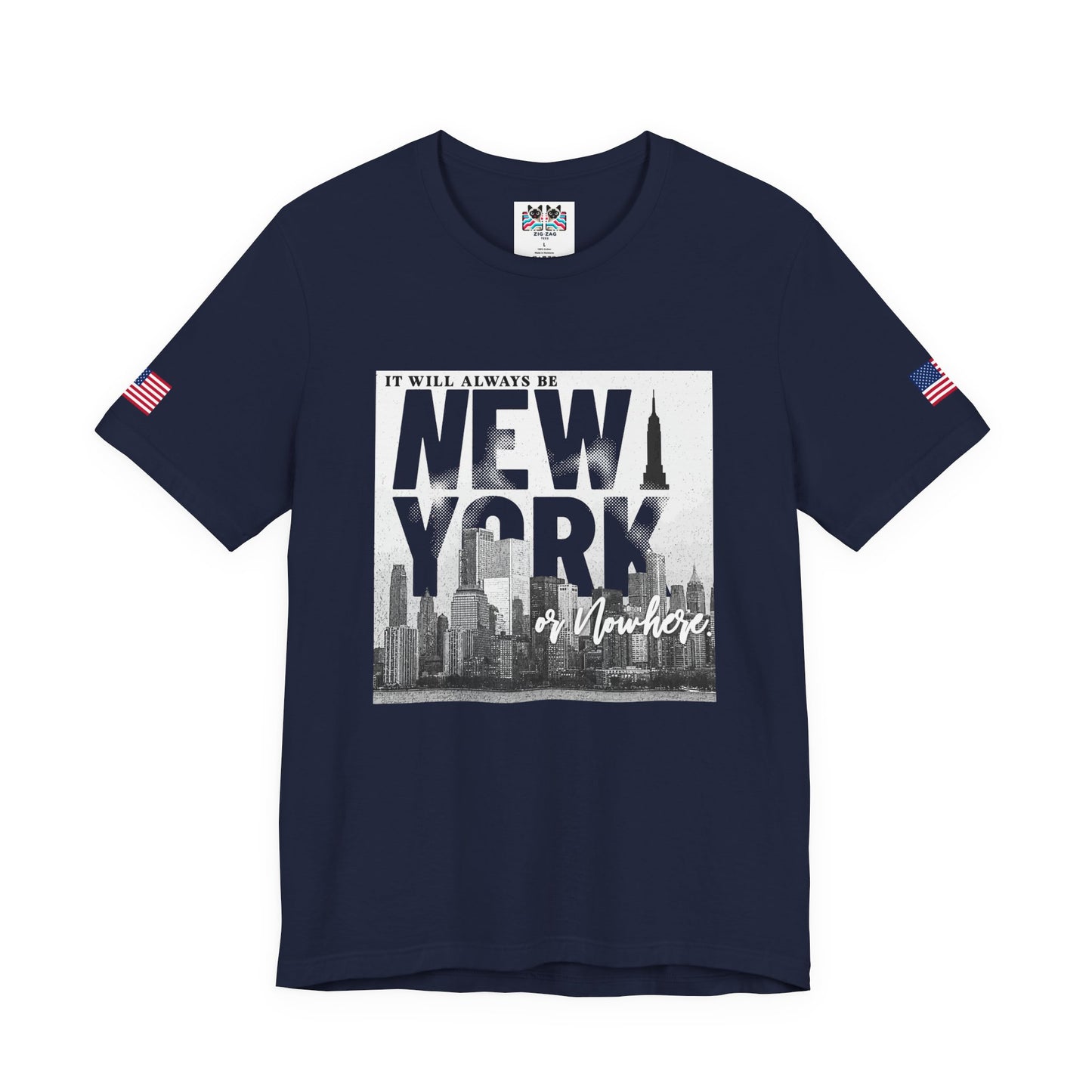 It Will Always Be New York T-Shirt - NYC Skyline Purple Typography Design