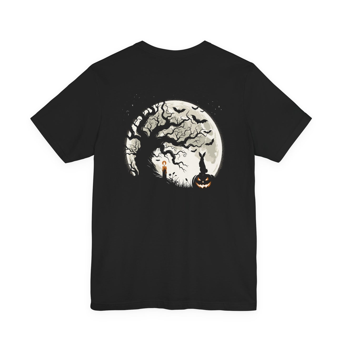 Evil Rabbit and Haunted Full Moon Halloween T-Shirt