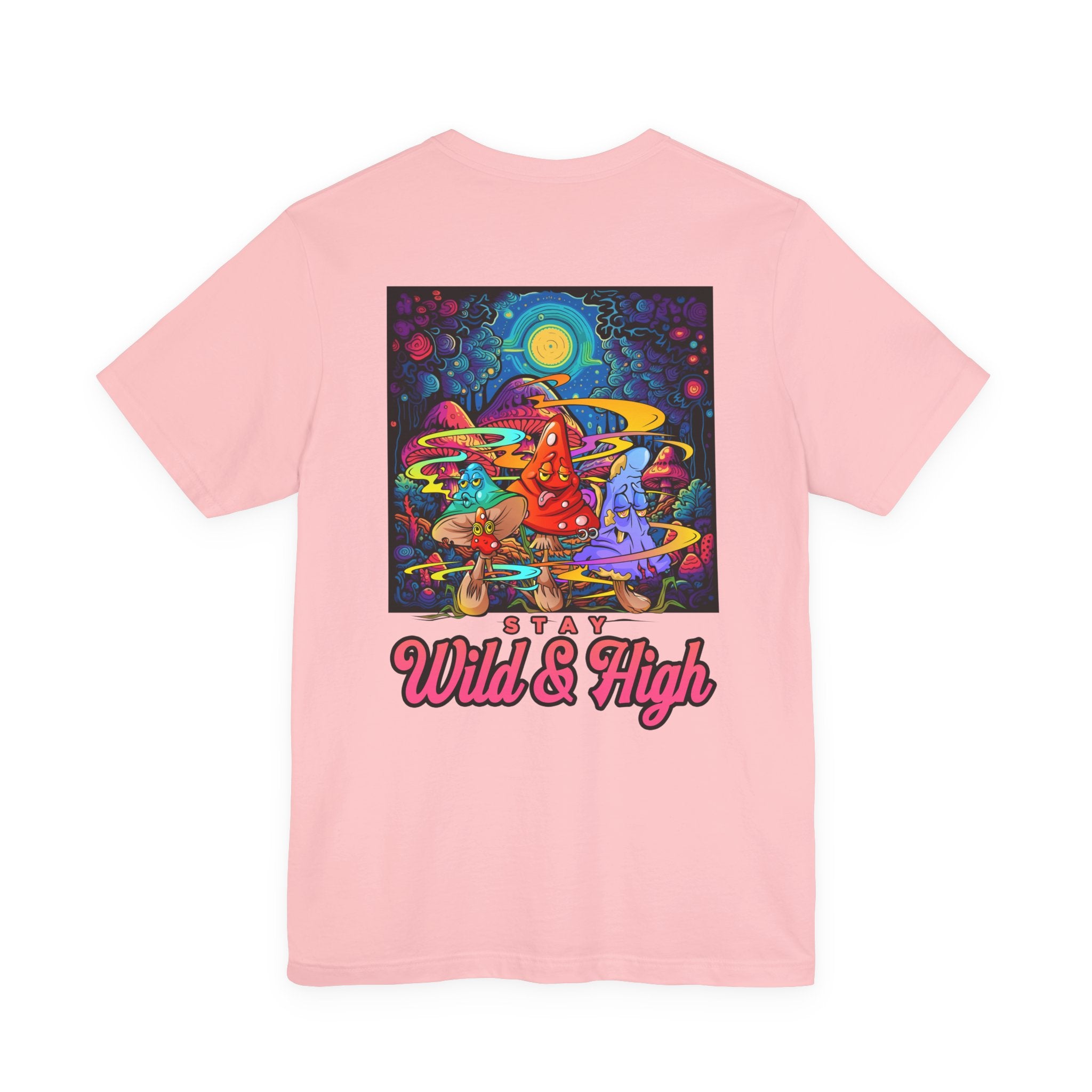Psychedelic Mushroom Wizard Stay Wild & High T-Shirt