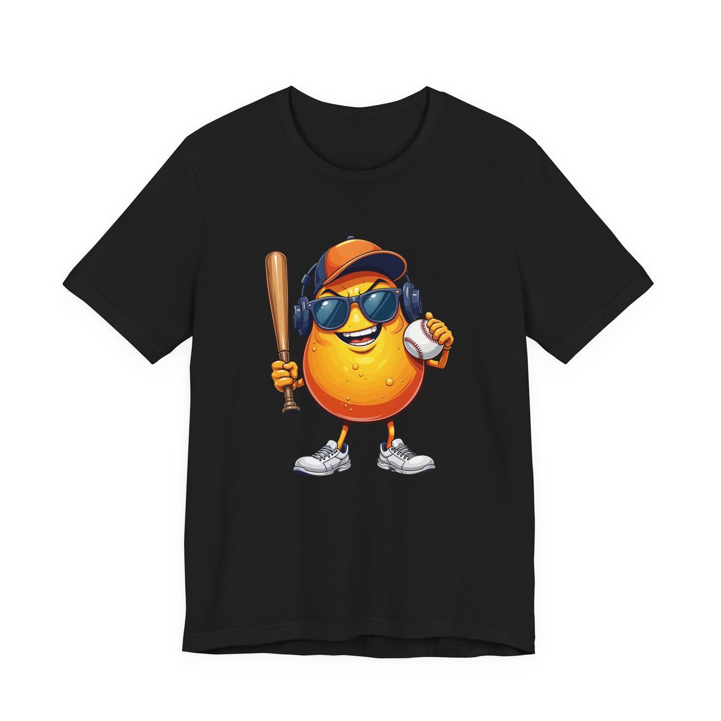 Happy Papaya Baseball Mascot Tshirt Fun Sports Fruit Character Design