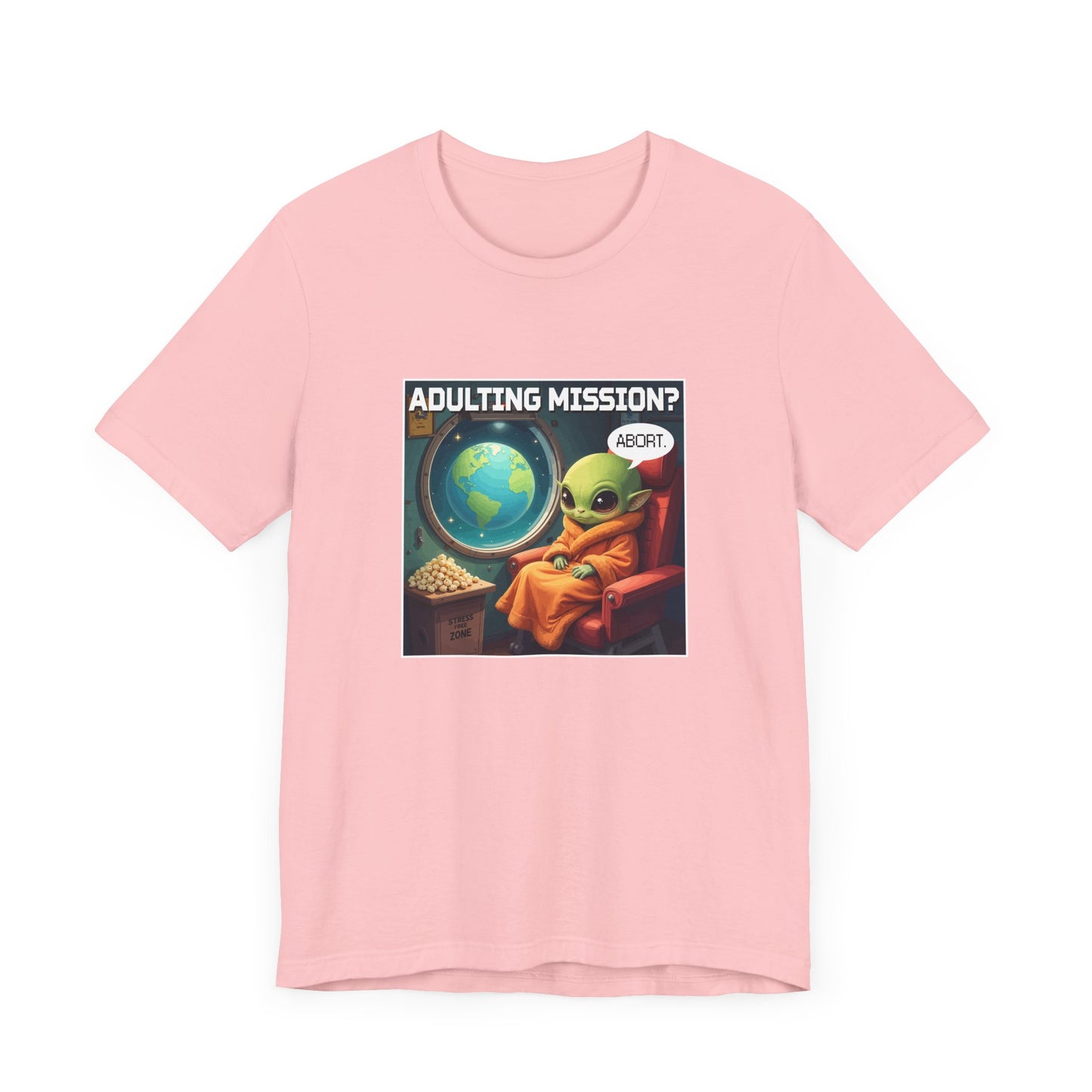 Beep Boop Mission Adulting Aborted Tee, Alien Humor Shirt, Funny Life Avoidance Graphic Tee, Outer Space Relatable Top, Cosmic Mood Gift