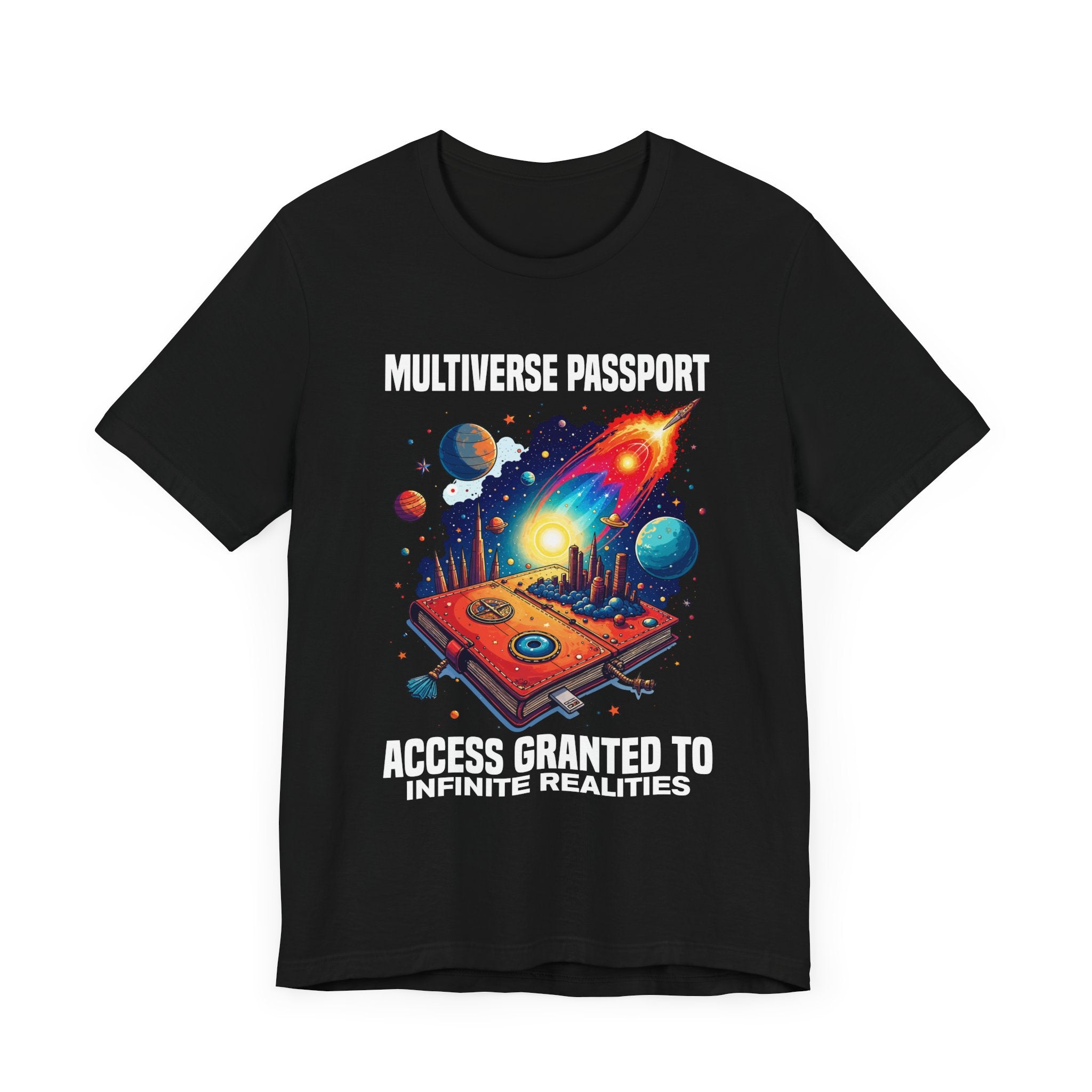 Multiverse Passport Tee, Sci-Fi Travel Shirt, Alternate Reality Graphic Tee, Universe Hopper Top, Quantum Nerd Gift