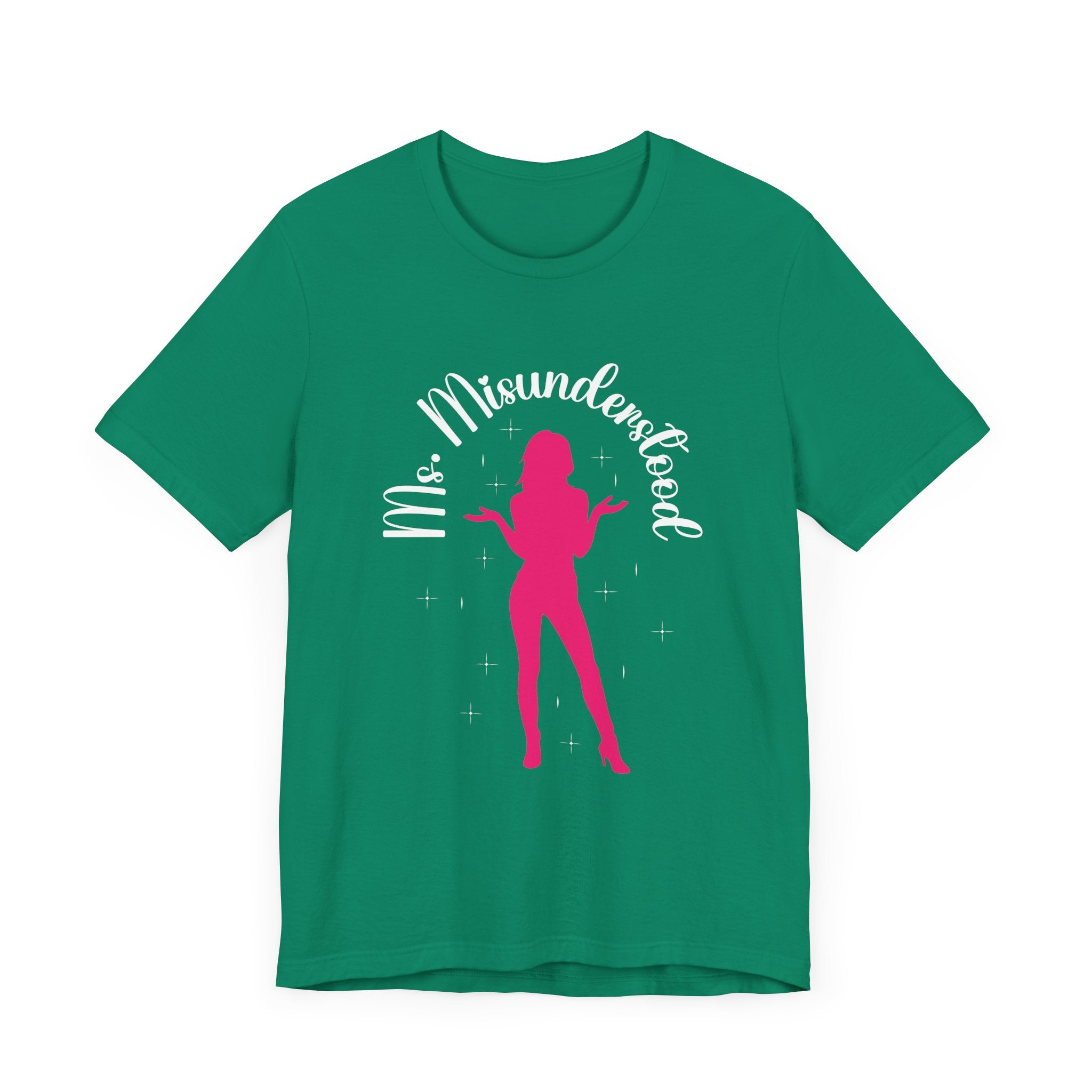 Ms Misunderstood Shirt, Confident Anime Girl Tee, Pink Silhouette Sass T Shirt, Bold Feminine Energy Apparel, Sassy Girl Power Graphic Top