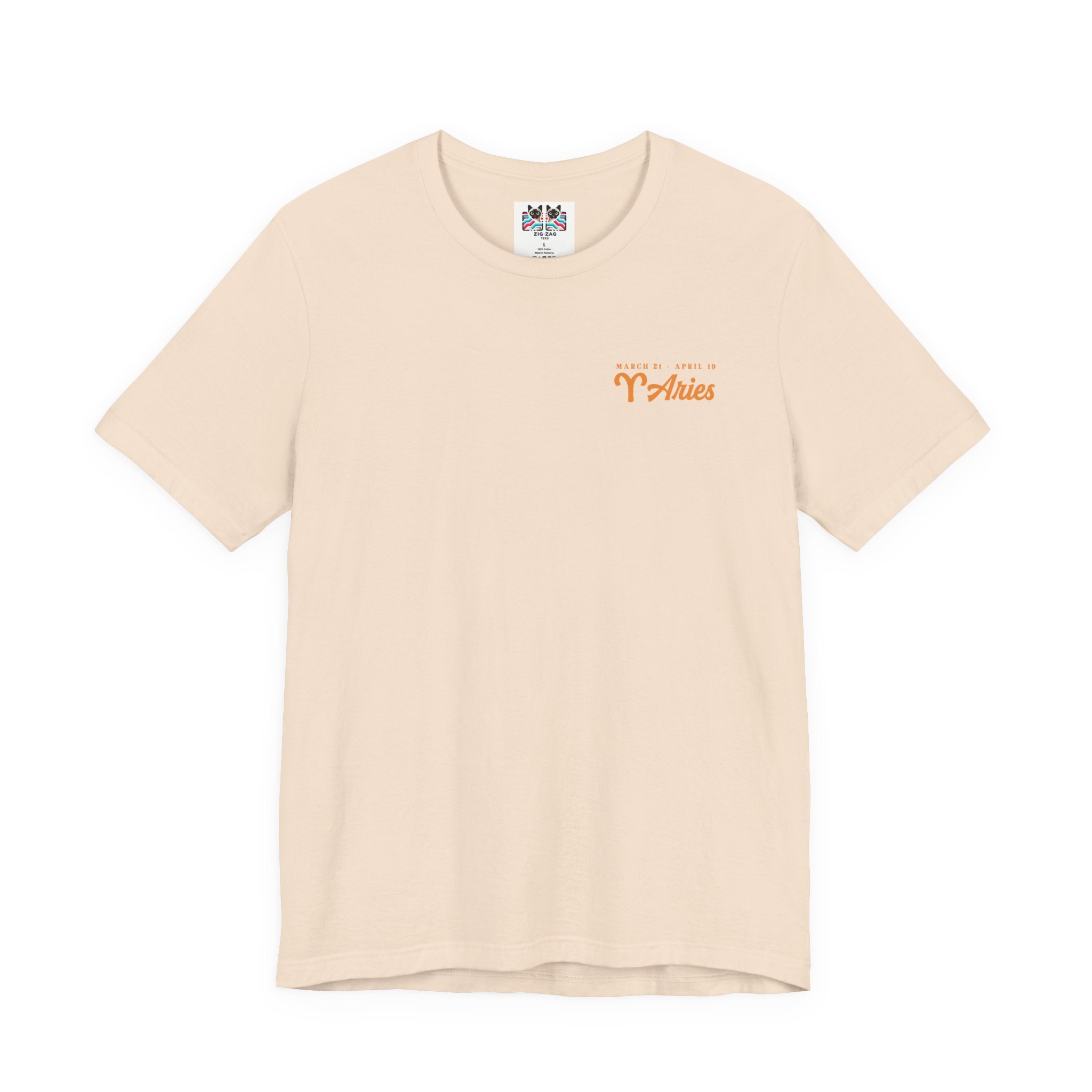 Aries Fueled by Fire T-Shirt – Ram Head with Zodiac Astrological Wheel