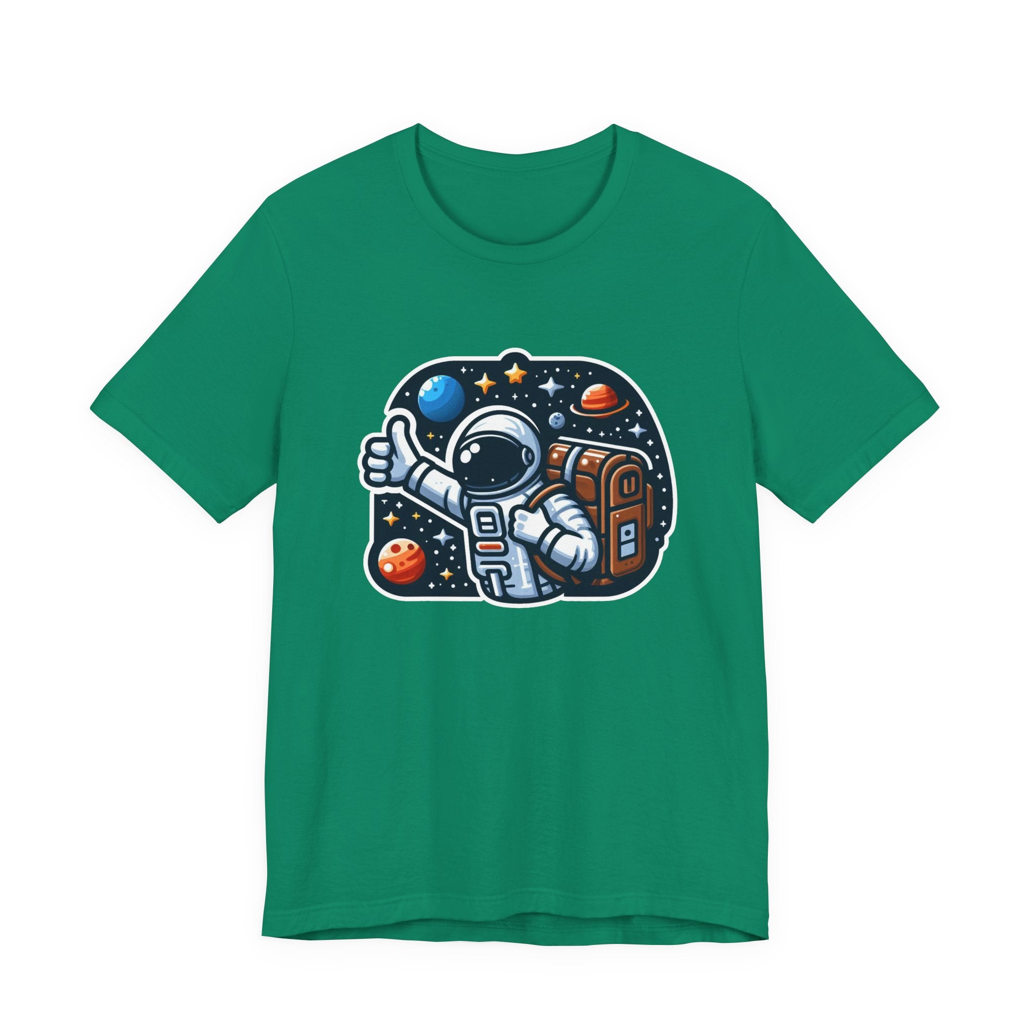 Astronaut Galaxy Hitchhiker T-Shirt – Cosmic Adventure in Space