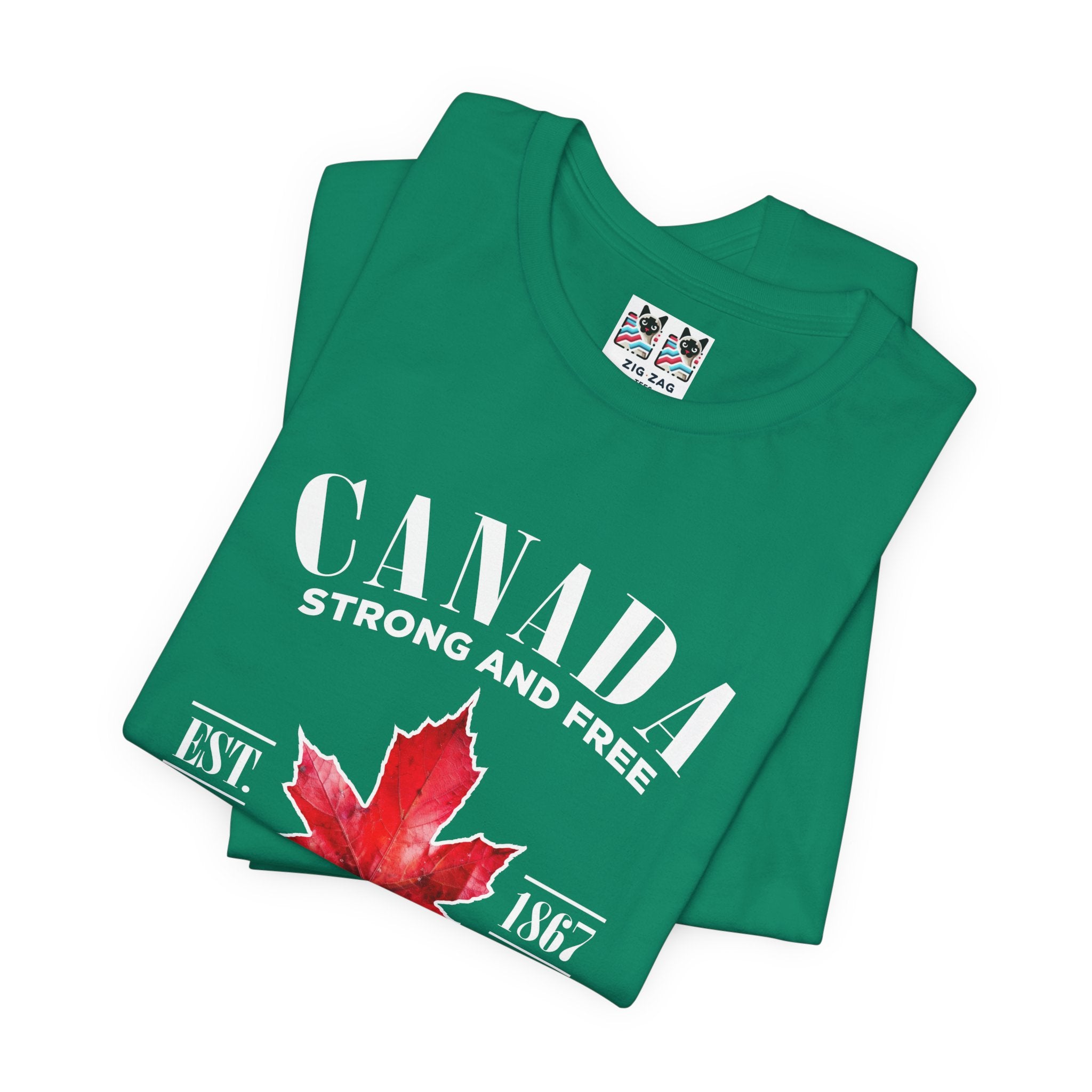 Custom T-Shirt - Canada Strong and Free True Maple Heritage T-Shirt