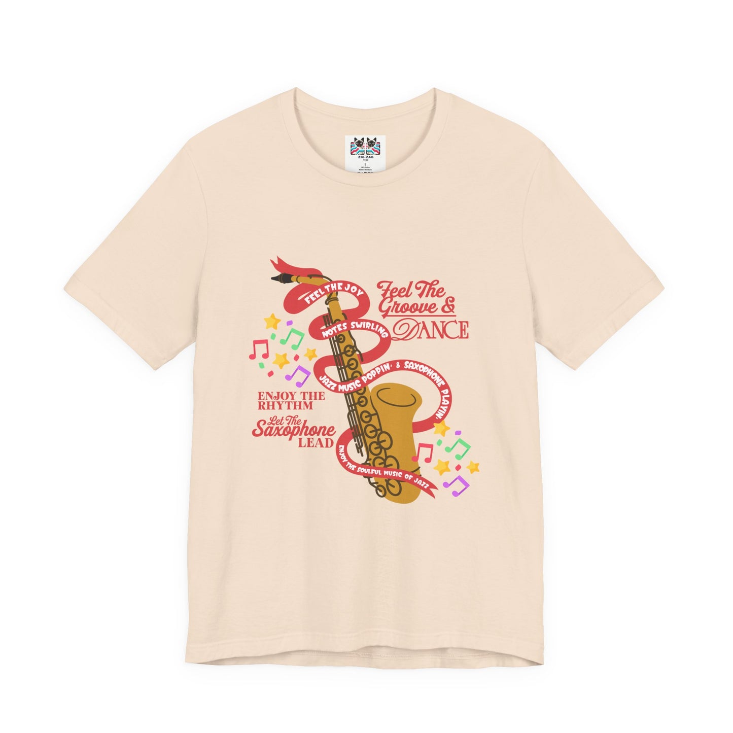 Feel the Groove Let the Saxophone Play Cartoon Saxophone T-Shirt
