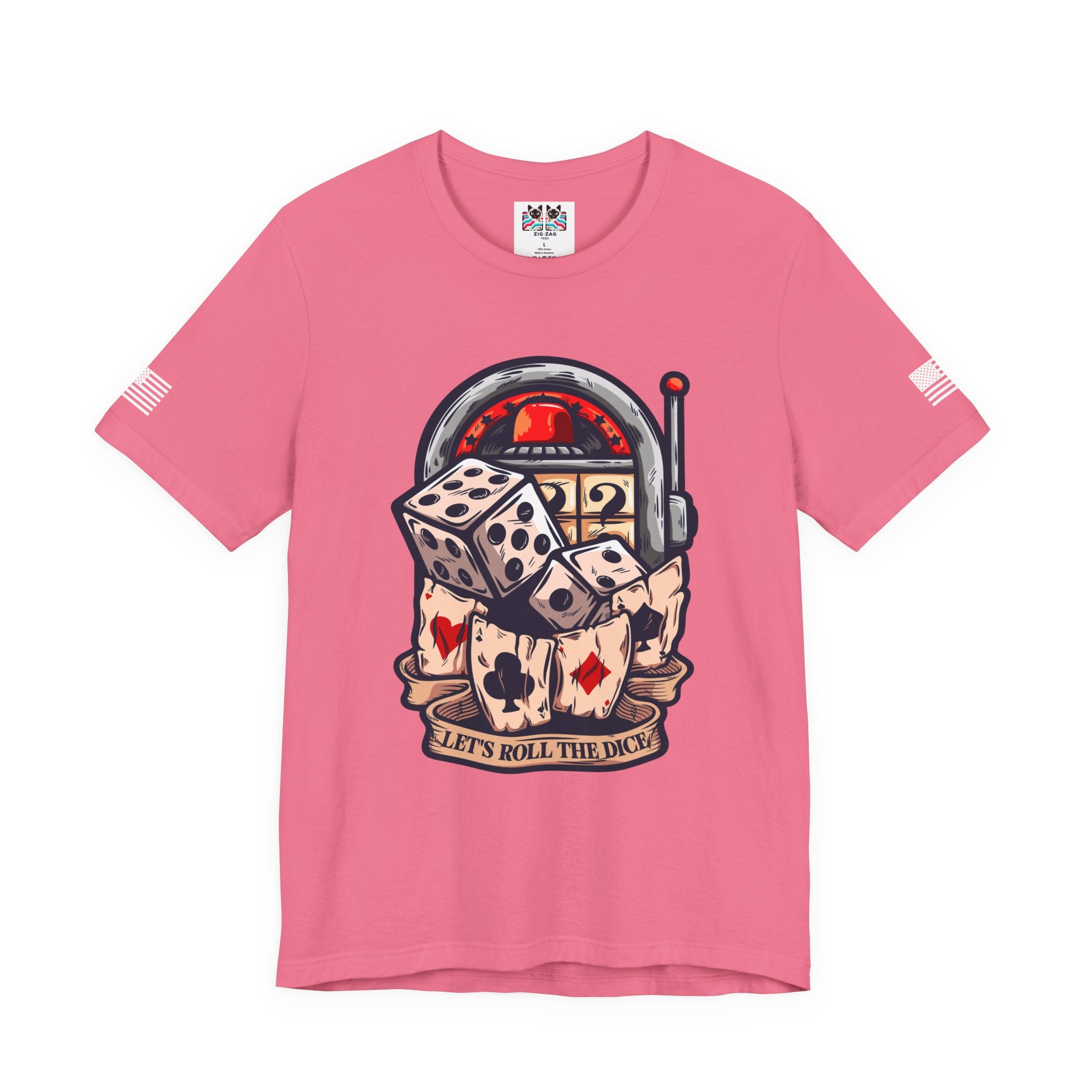 Let's Roll the Dice T-Shirt – Casino Slot Machine Poker Cards Graphic Tee