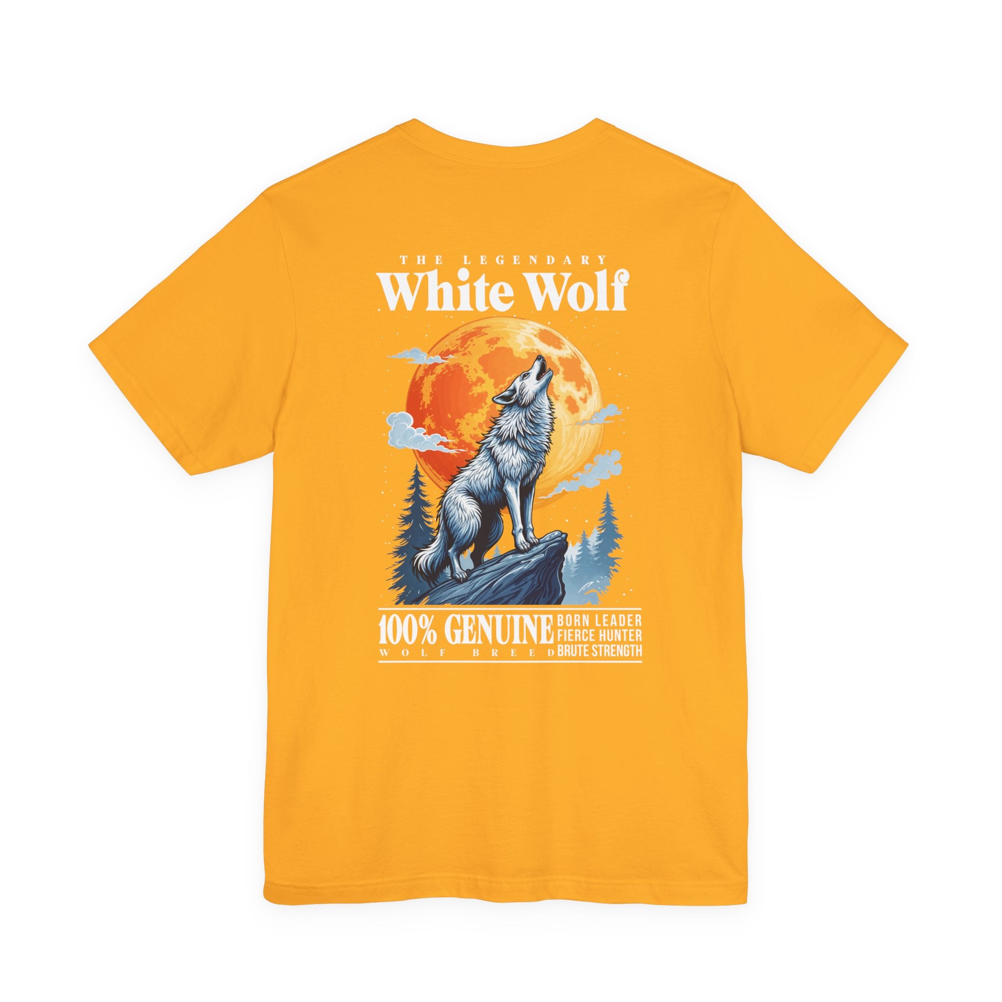 The Legendary White Wolf T-Shirt – Majestic Wolf Howling at Full Moon
