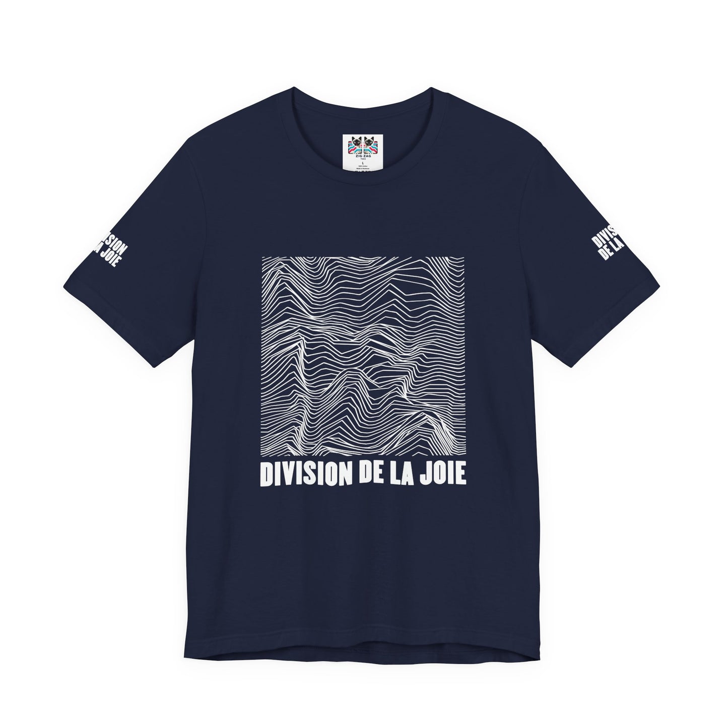 Division De La Joie T-Shirt – French Joy Division Wave Pattern Graphic Tee