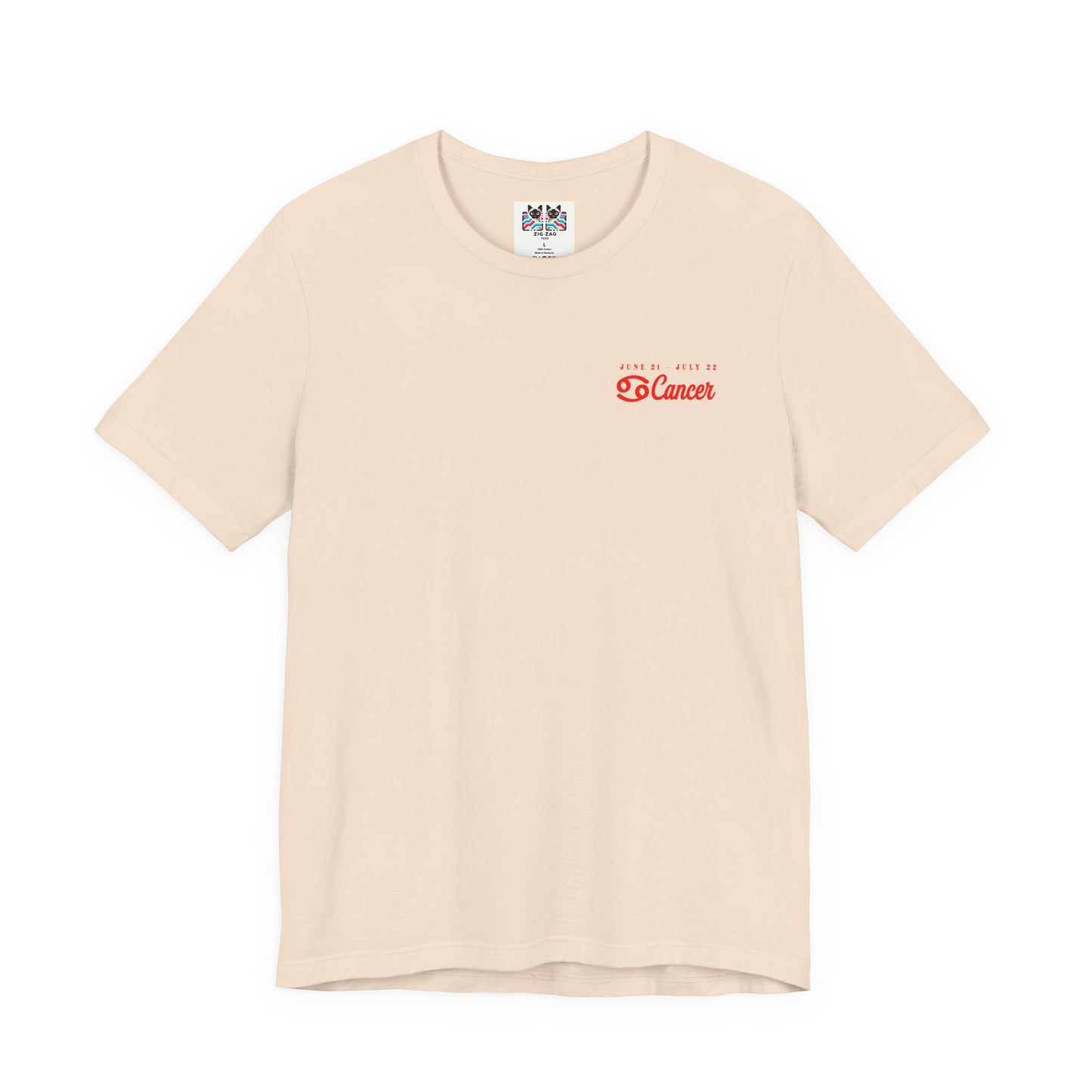 Cancer Zodiac T-Shirt – Crab with Astrological Wheel and Water Element