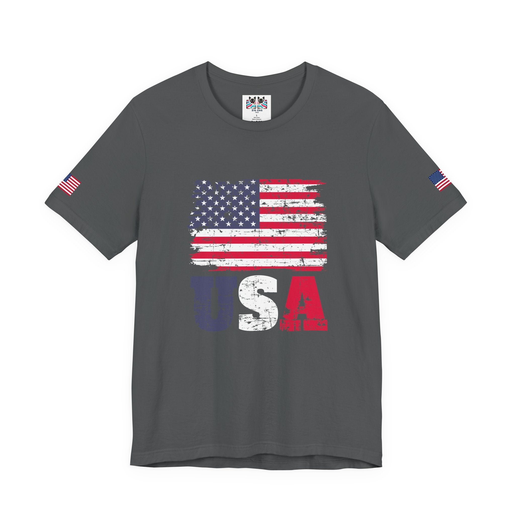 USA Flag T-Shirt – Vintage American Flag Patriotic Graphic Tee