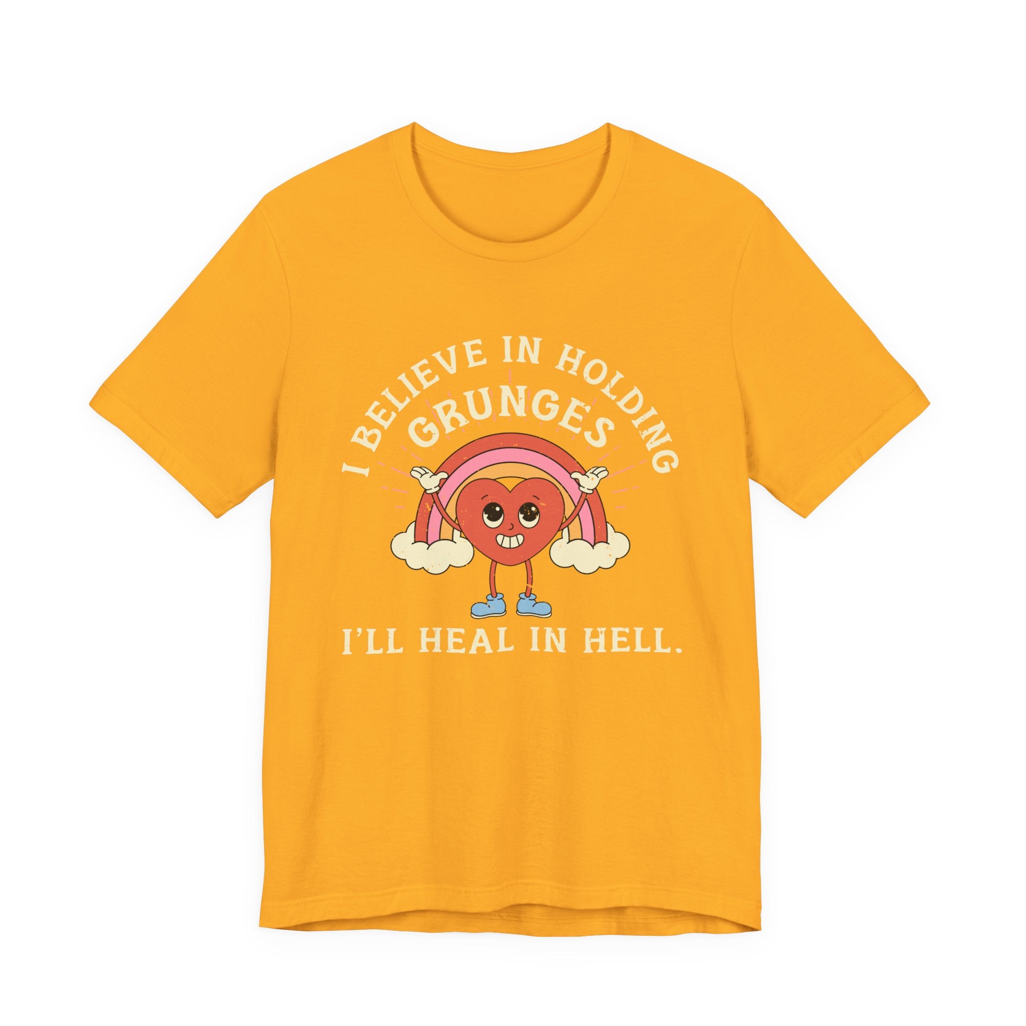 Worried Heart Rainbow T-Shirt – Bold Emotional Graphic Humor Tee