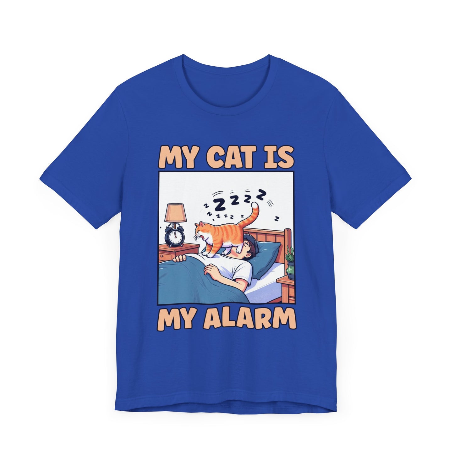 My Cat Is My Alarm Clock Shirt, Funny Cat Lover Tee, Pet Routine Humor T Shirt, Feline Morning Companion Apparel, Cute Cat Quote Top