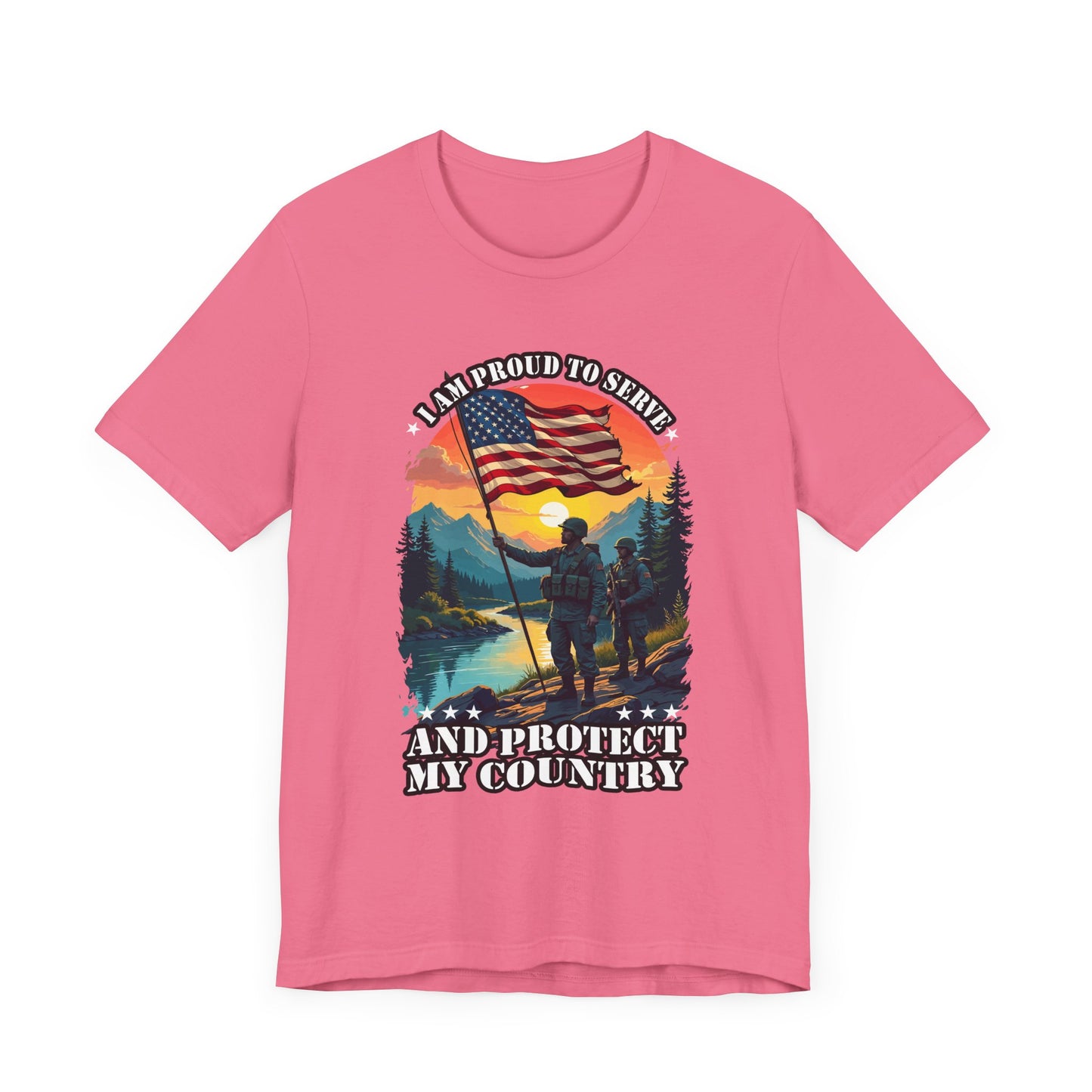 Proud to Serve and Protect My Country T-Shirt – Patriotic Military Graphic Tee