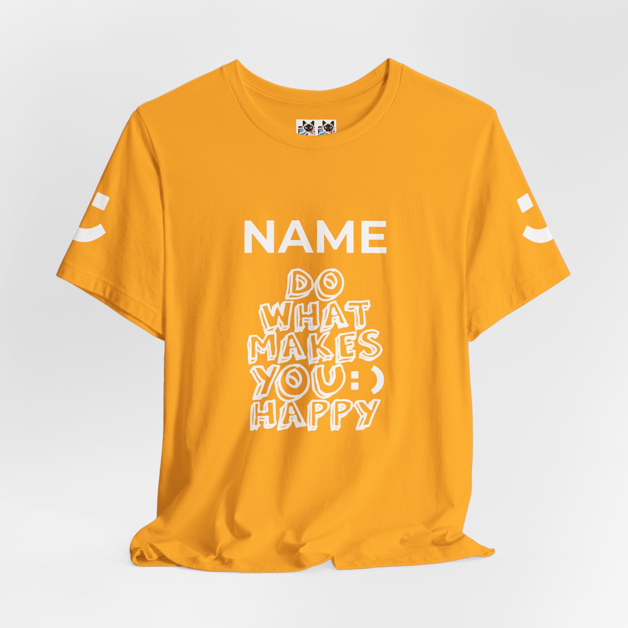 Custom T-Shirt - Do What Makes You Happy T-Shirt – Smiley Face Positive Vibes Motivational Graphic Tee