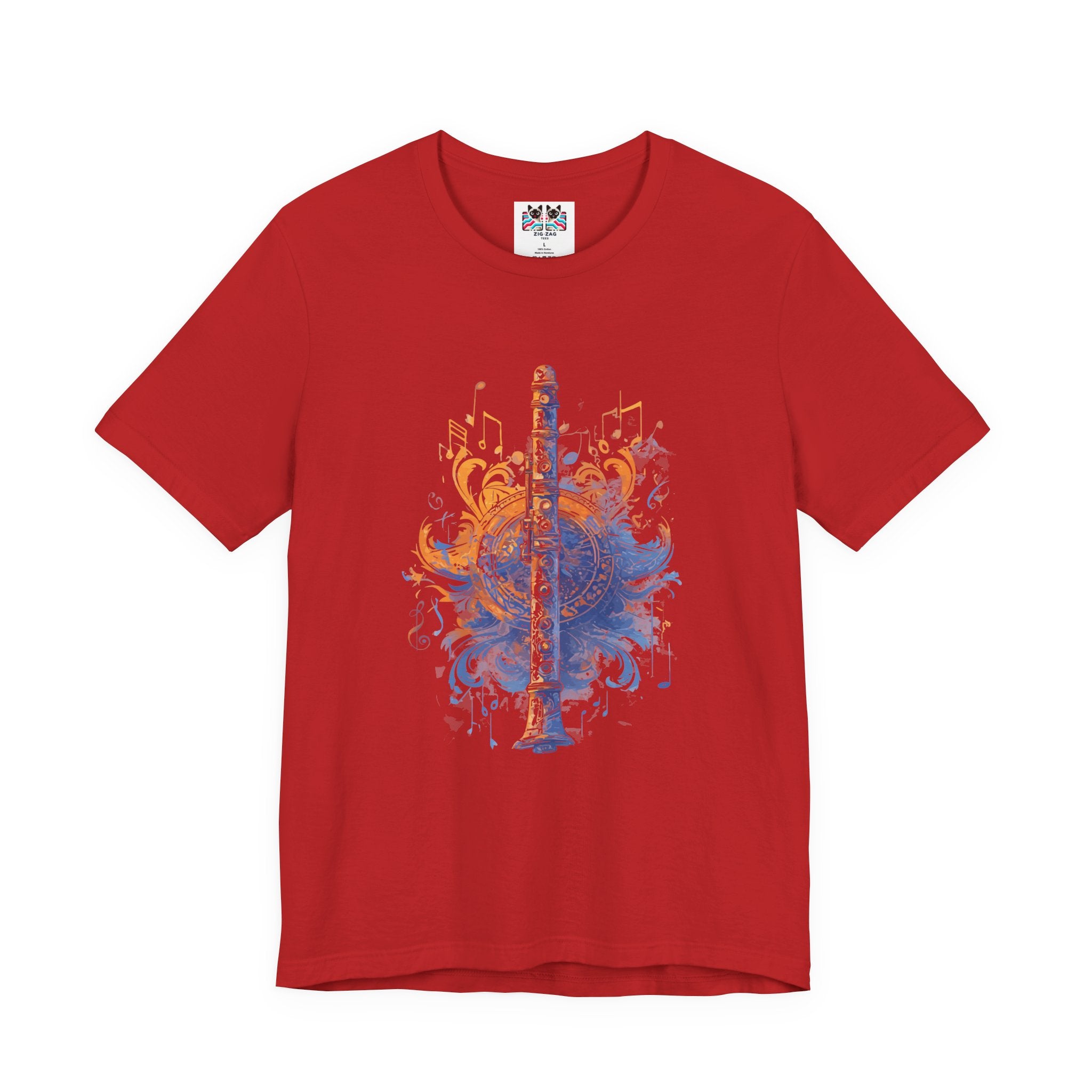Classic Colorful Flute Music Notes Classical Flute T-Shirt