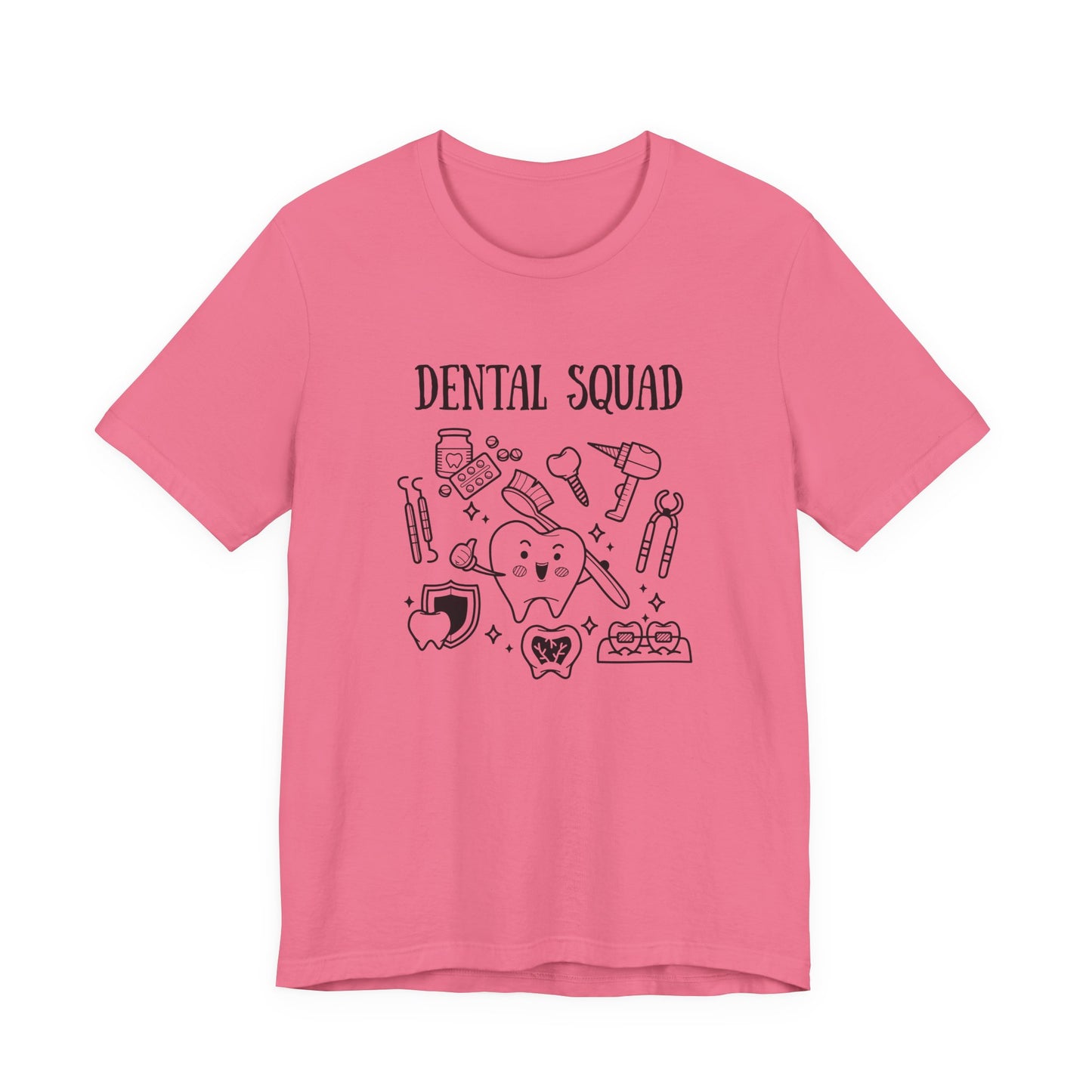 Dental Squad T Shirt Tooth Centered with Dental Tools and Brush