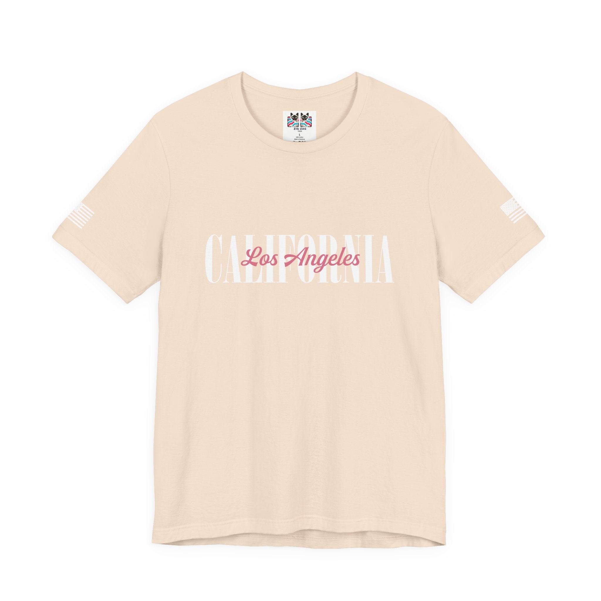 Los Angeles California Since 1850 Retro Palm Tee – Warm Sunset Square Graphic Shirt