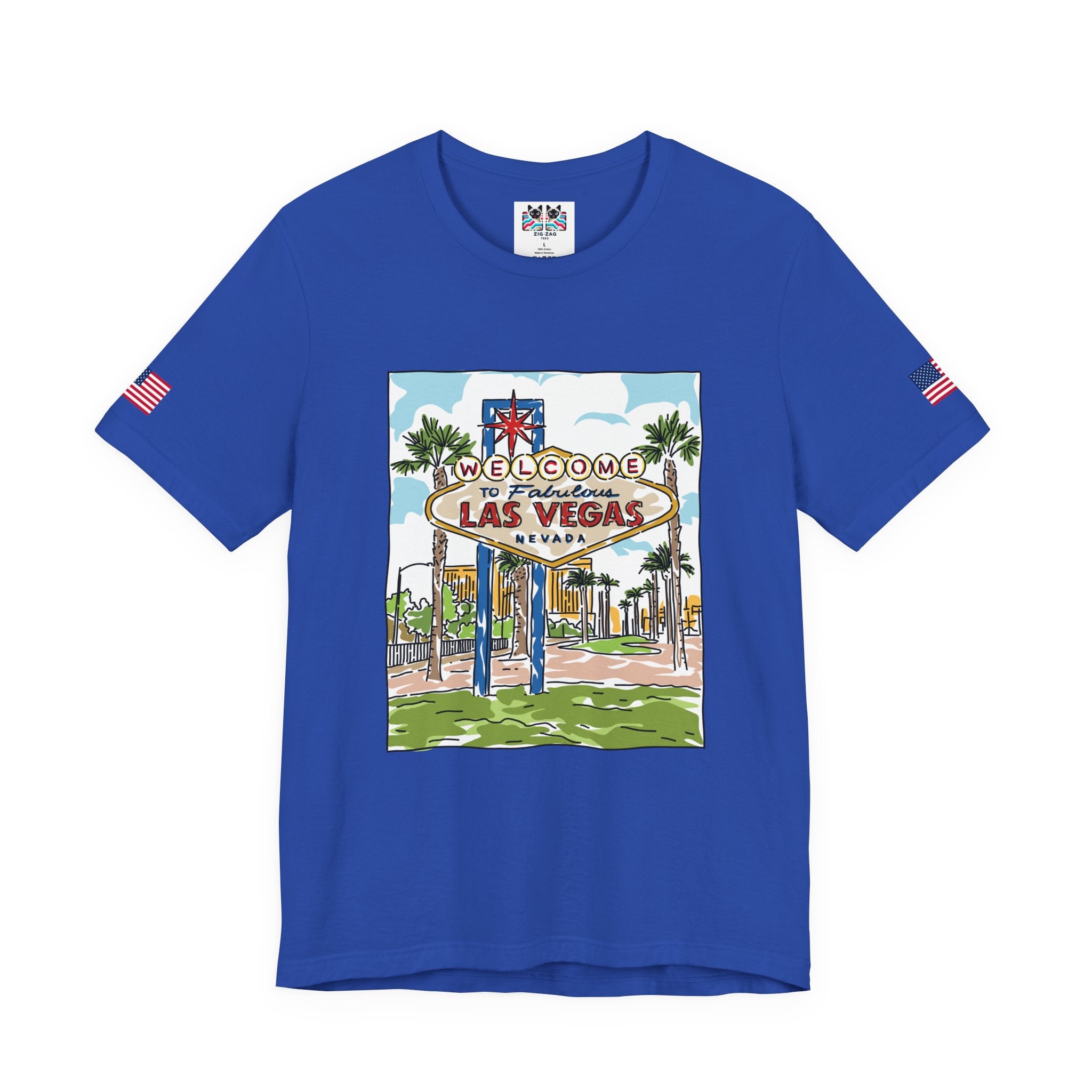Welcome to Fabulous Las Vegas Nevada T-Shirt – Illustrated Sign Souvenir Tee