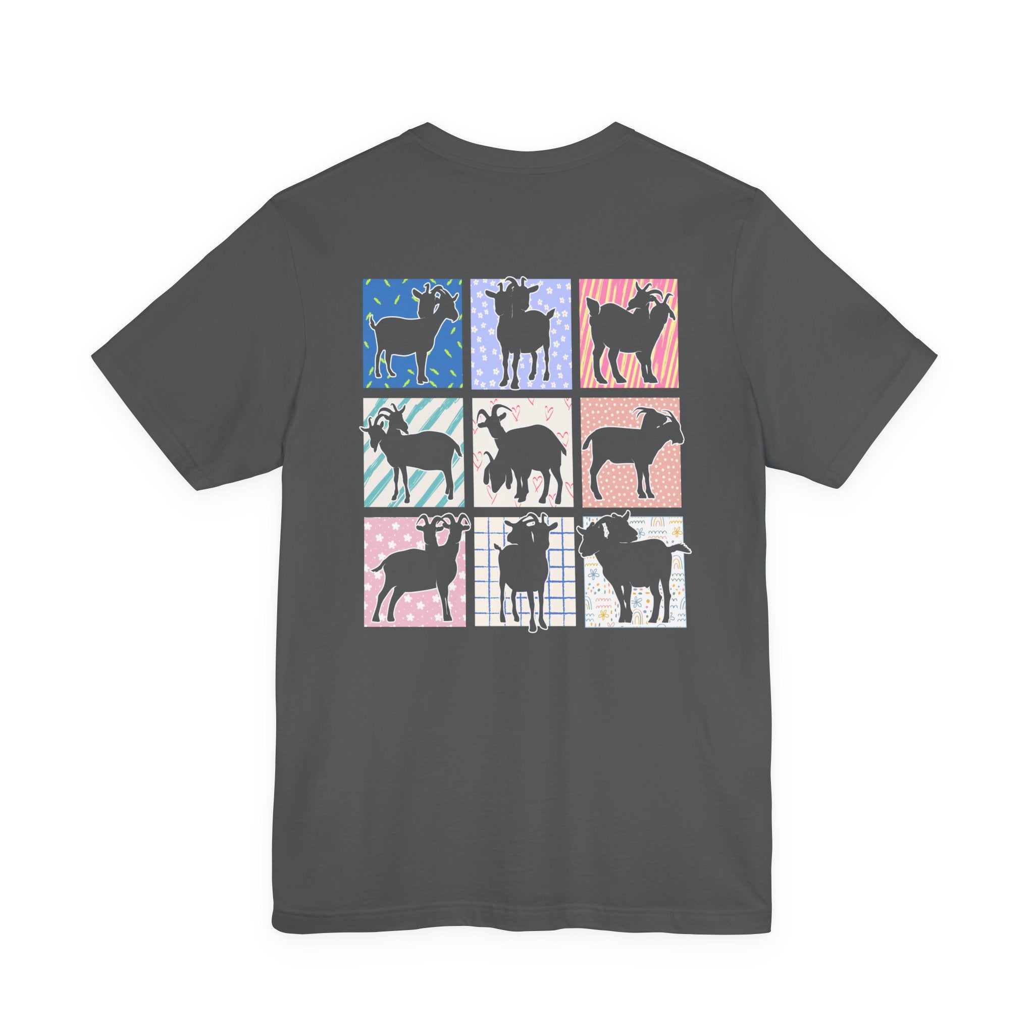 Custom T-Shirt - Double-Headed Goat Outline Graphic T-Shirt