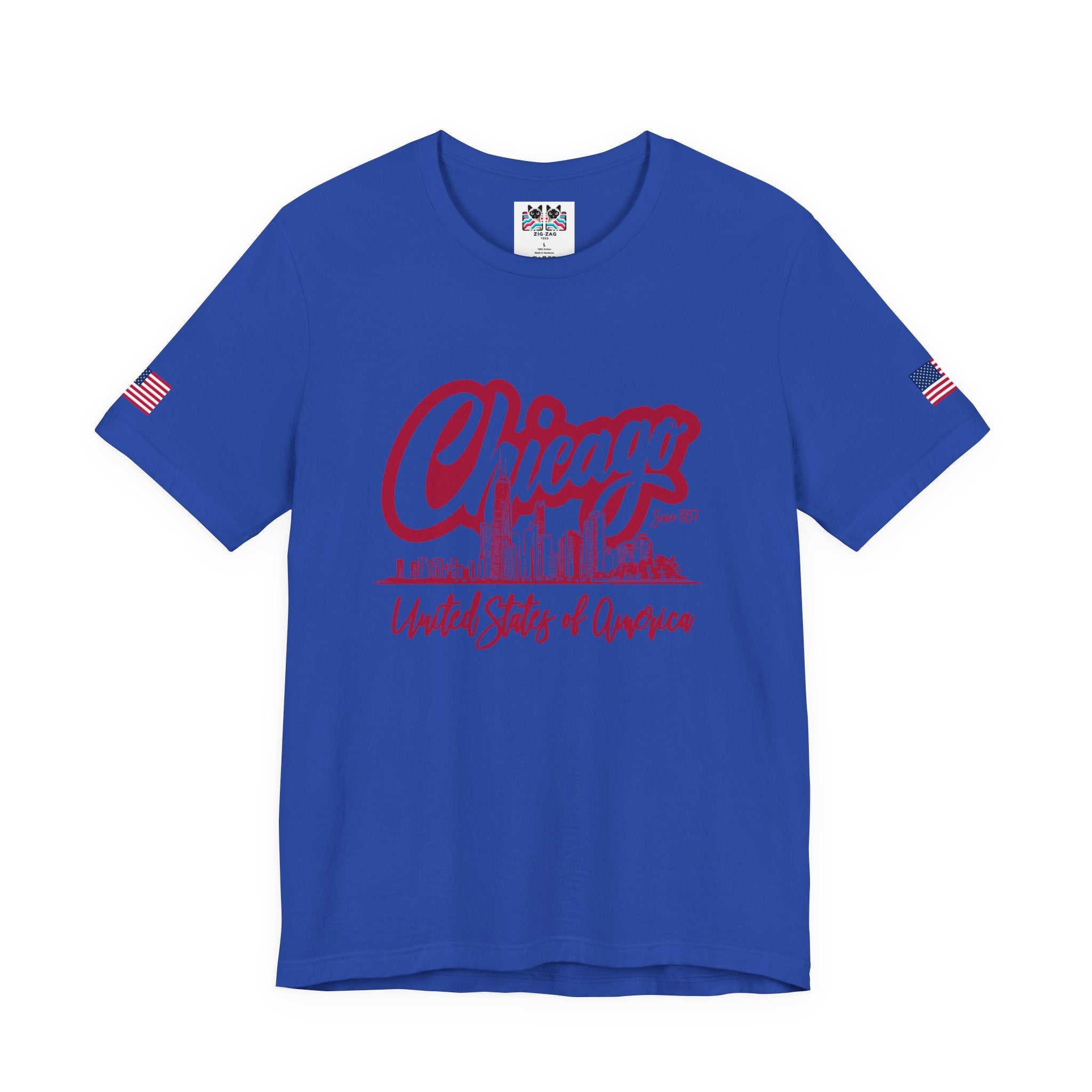 Chicago Since 1837 T-Shirt - Script Illinois United States of America Skyline