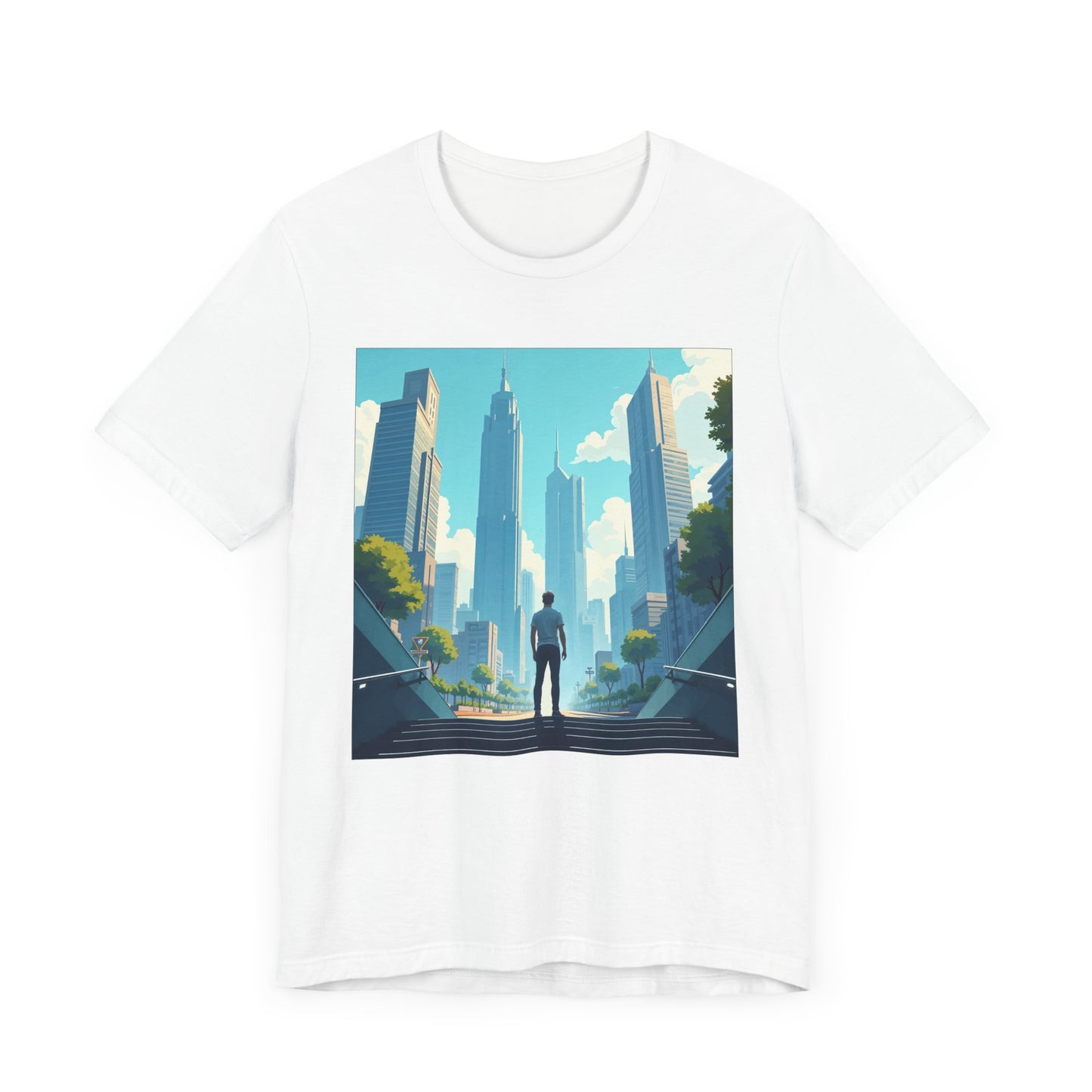Subways and Skylines Urban Dream Graphic Tee for Big City Thinkers Who See Beauty in Buildings Movement and the Buzz of the Metro