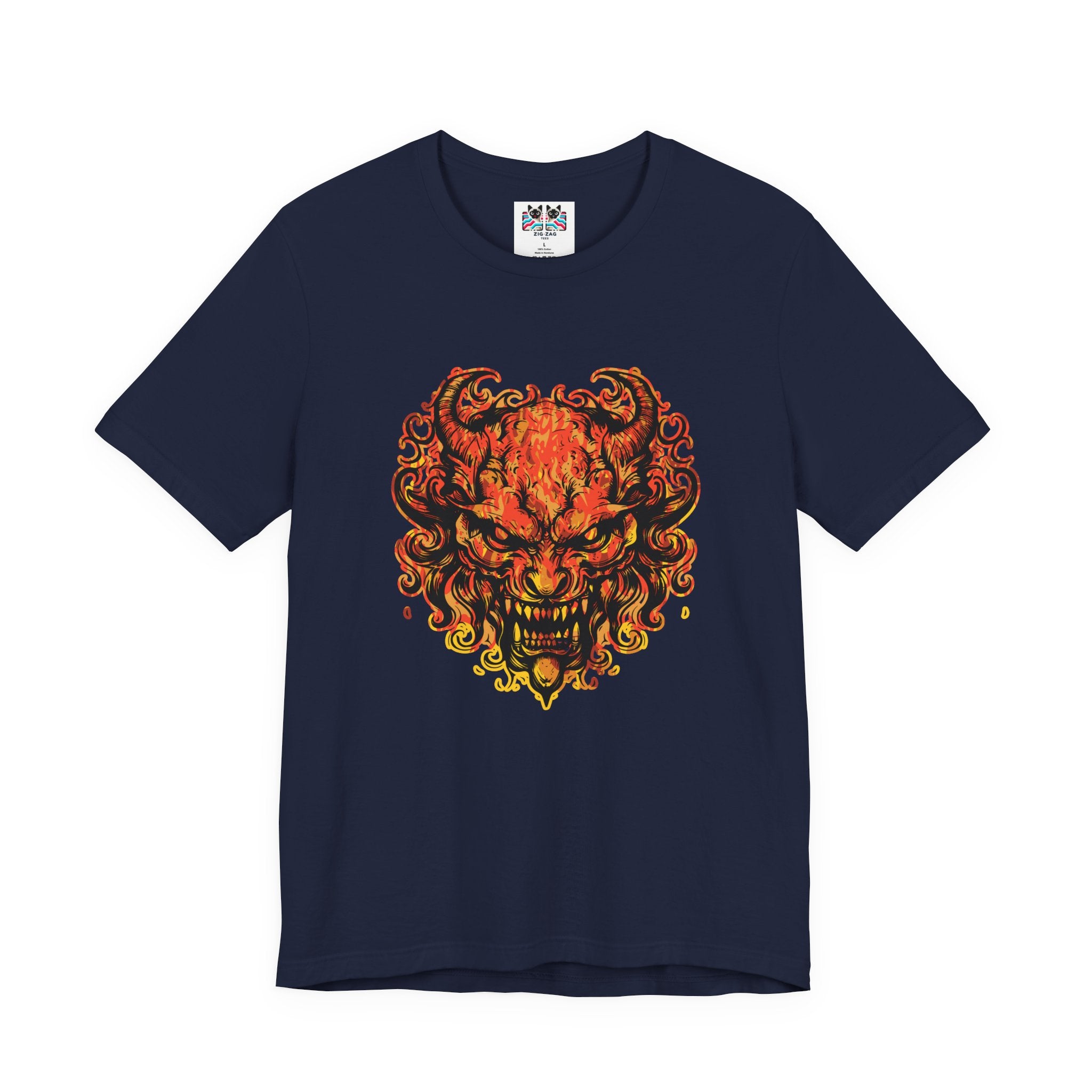 Infernal Demon Rising T-Shirt – Fire Devil Front & Winged Hellspawn Back Graphic Tee