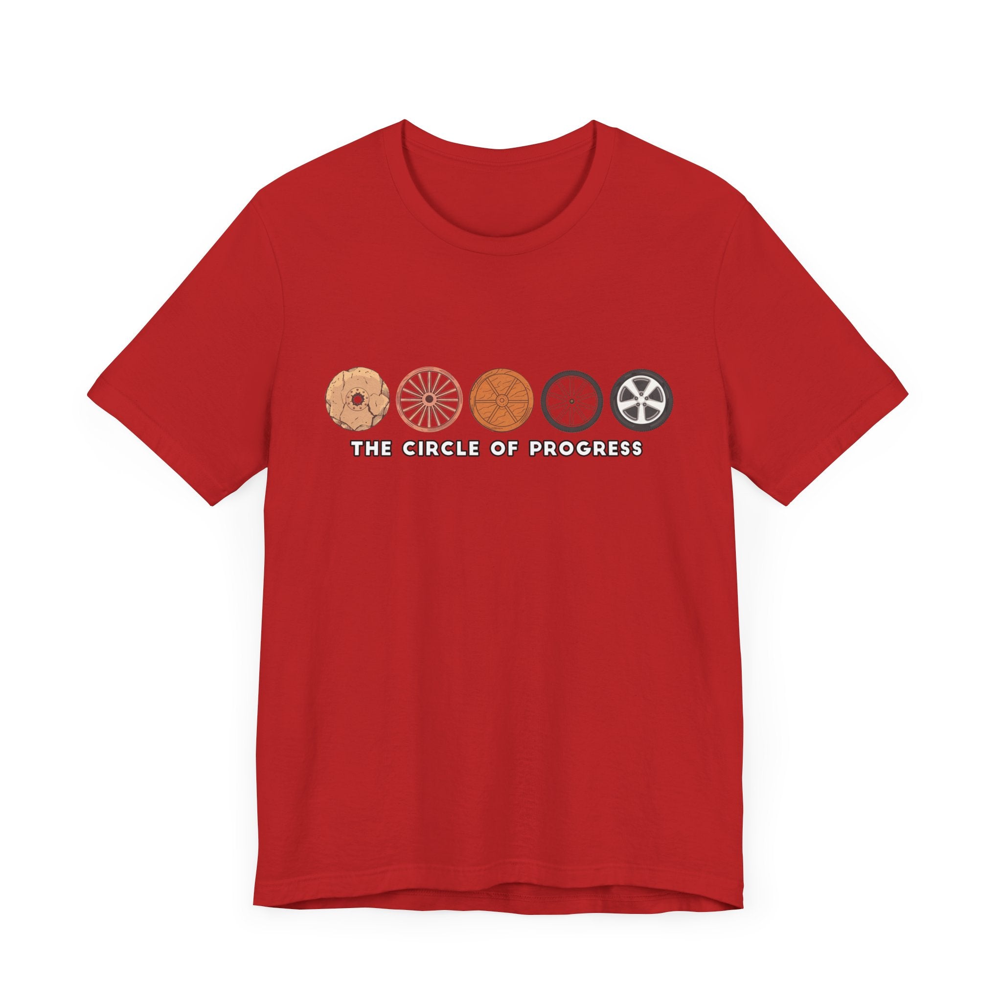 The Wheel of Progress | Evolution of the Wheel Graphic T-Shirt