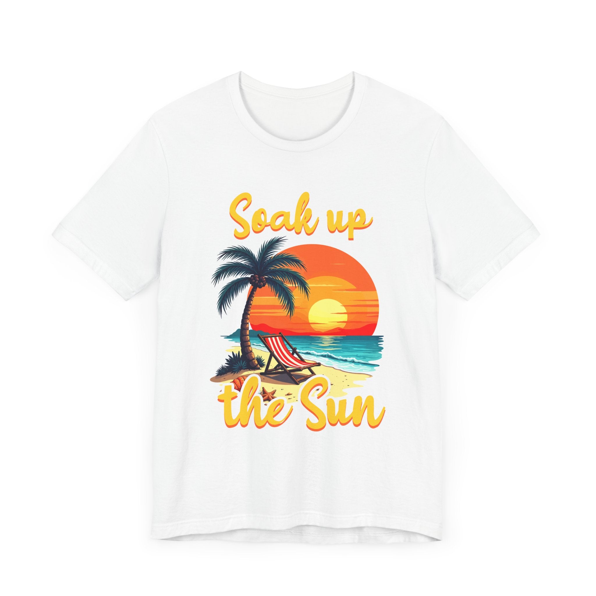 Soak Up The Sun Shirt, Coastal Chill Tee, Summer Sunshine T Shirt, Relaxed Beach Apparel, Sunlight Escape Graphic Top