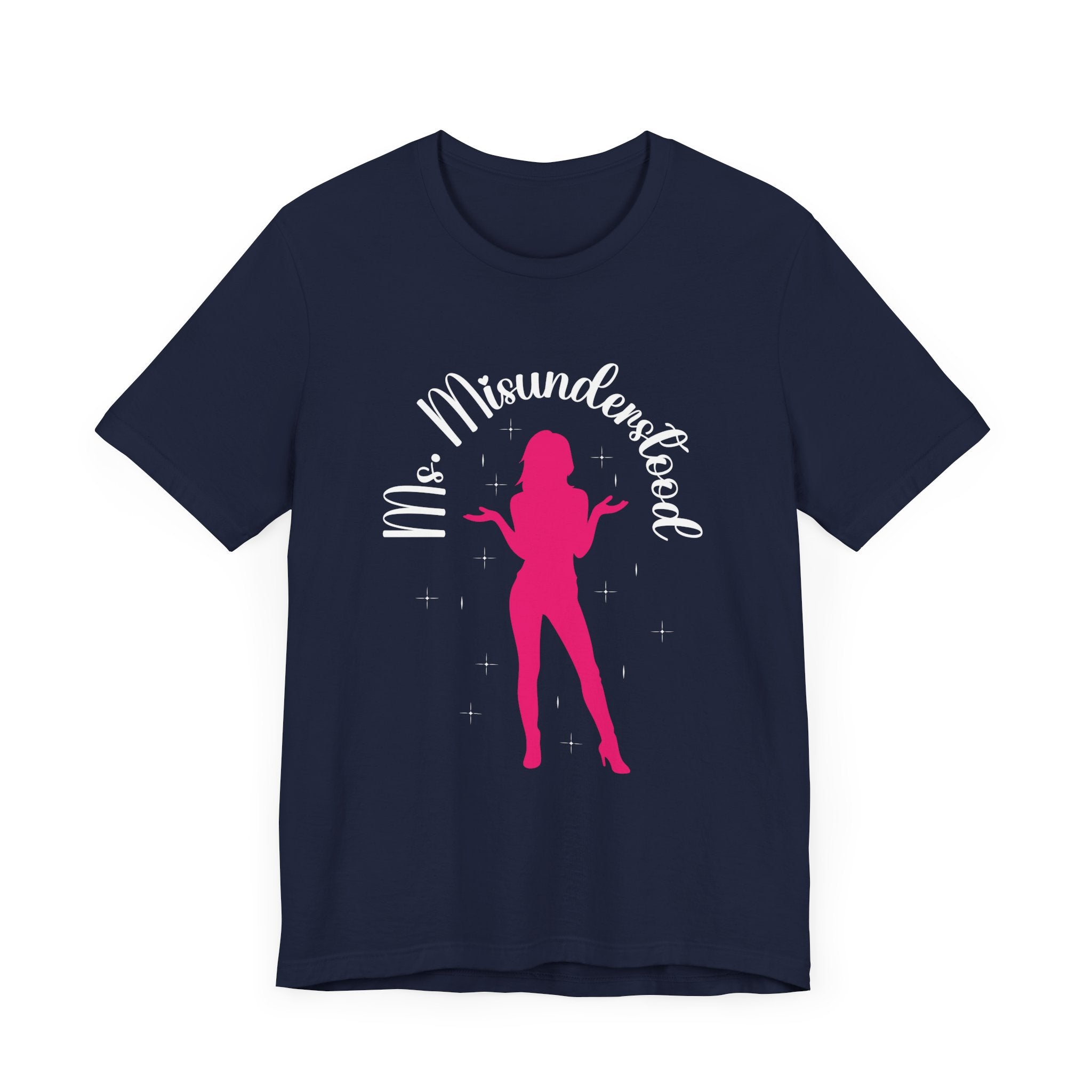 Ms Misunderstood Shirt, Confident Anime Girl Tee, Pink Silhouette Sass T Shirt, Bold Feminine Energy Apparel, Sassy Girl Power Graphic Top